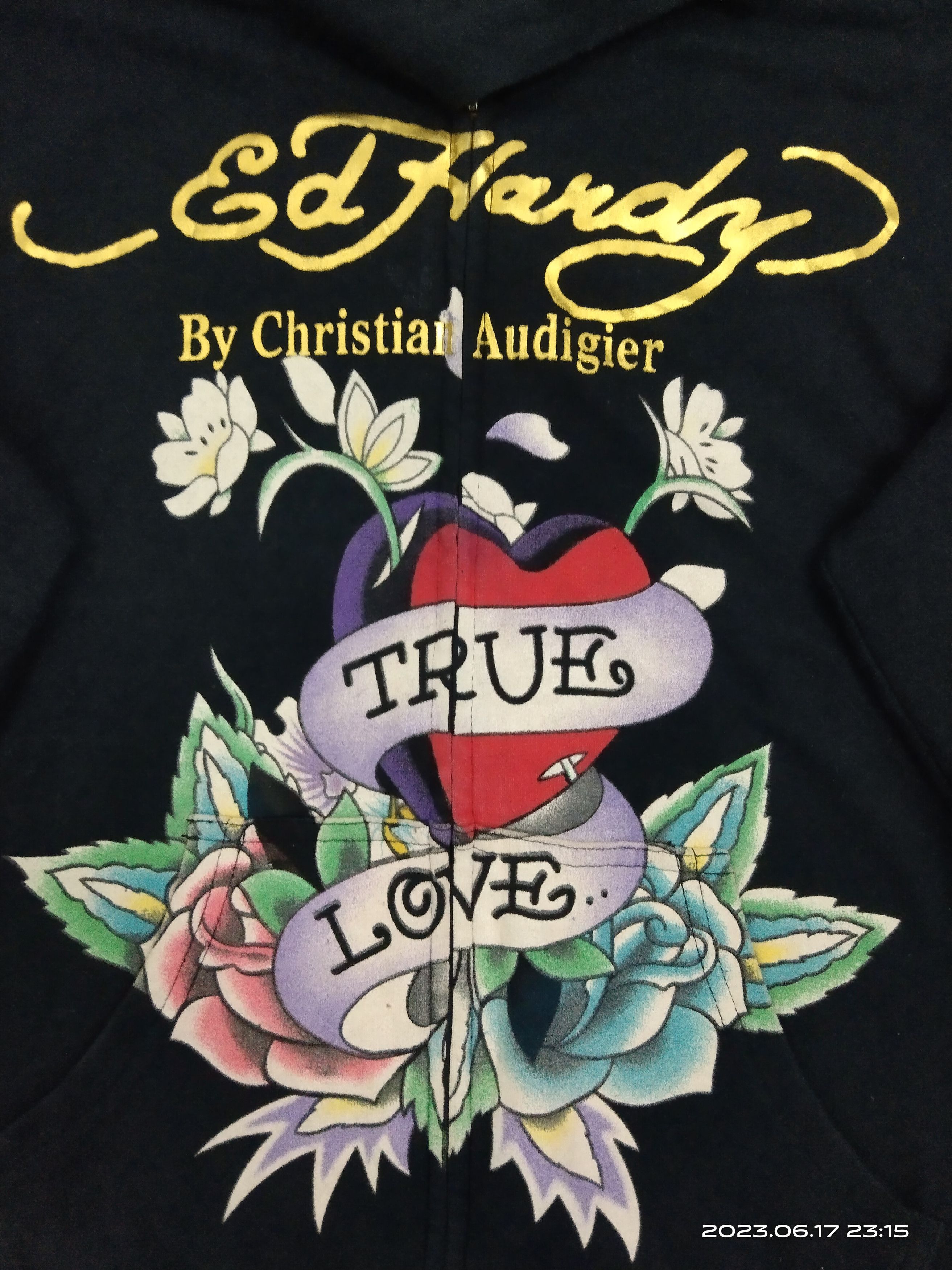 Christian Audigier ED HARDY BY CHRISTIAN AUDIGIER SWAROVSKI TRUE LOVE HOODIE Size S / US 4 / IT 40 - 5 Thumbnail