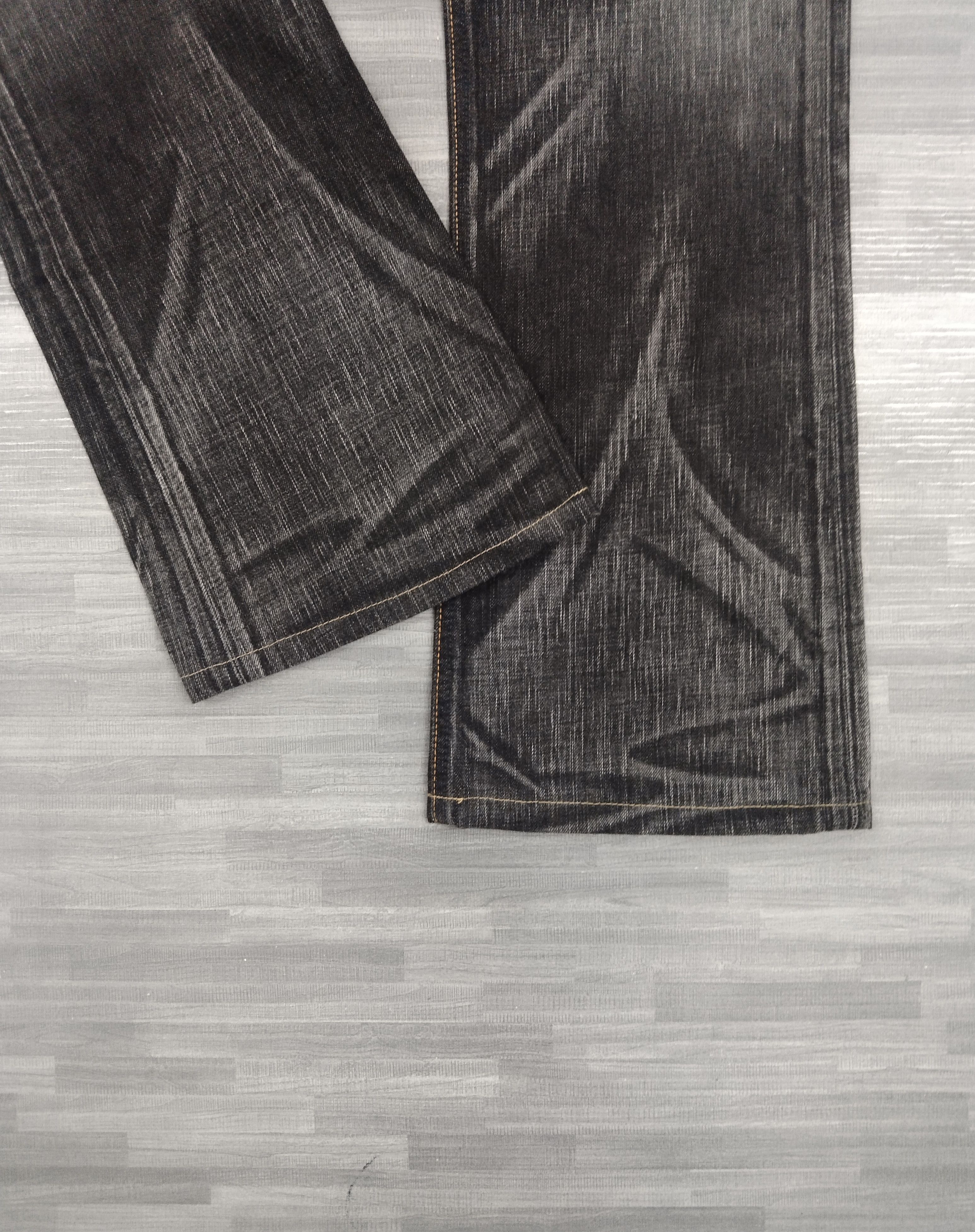 Edwin SiCK 503 FLARE WASHED BLACK DENIM PANTS Size US 31 - 6 Thumbnail