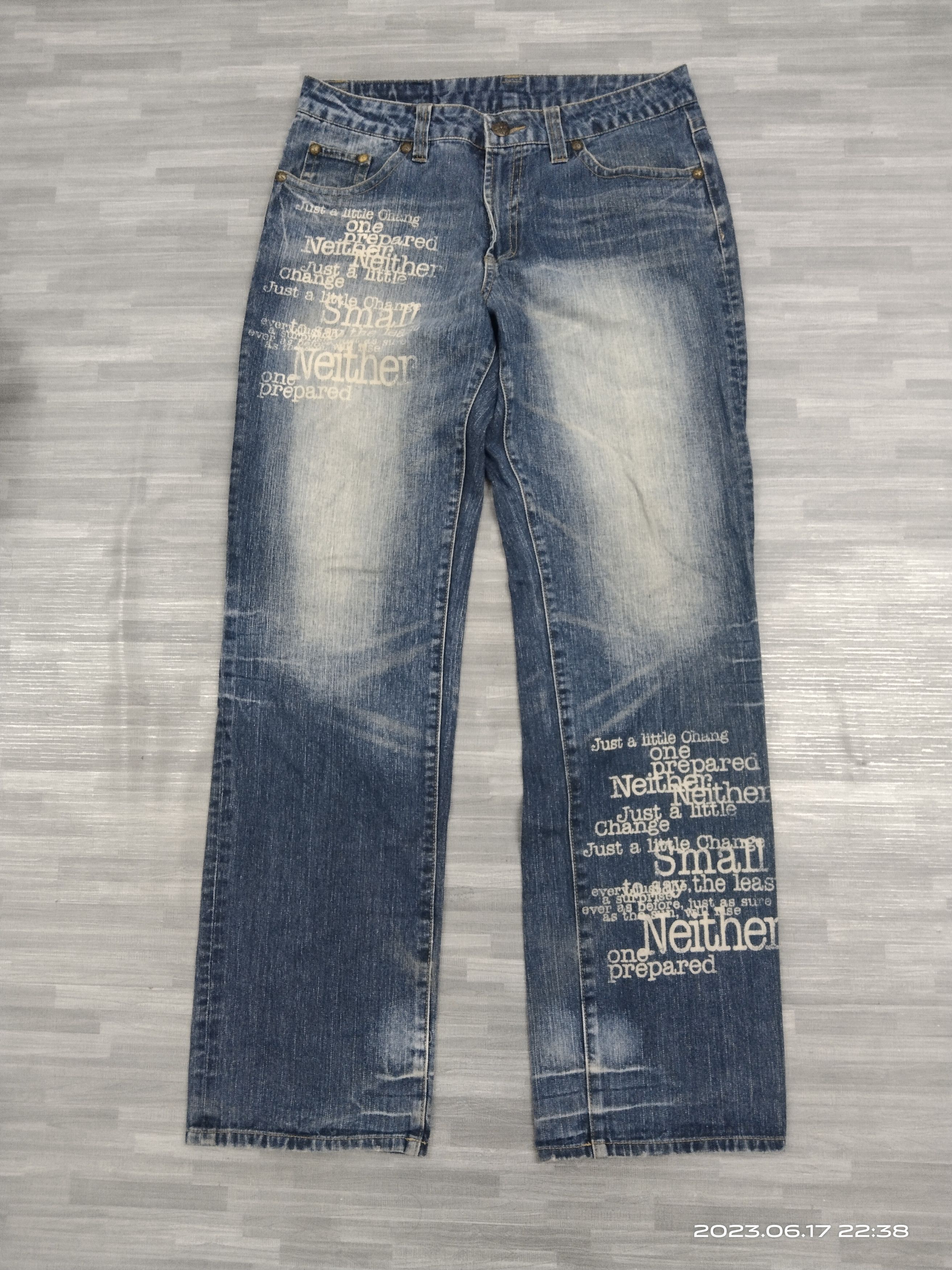 Japanese Brand SICK ORIGINAL JEANS SCRIPE INSPIRED HYSTERIC GLAMOUR Size US 32 / EU 48 - 2 Thumbnail
