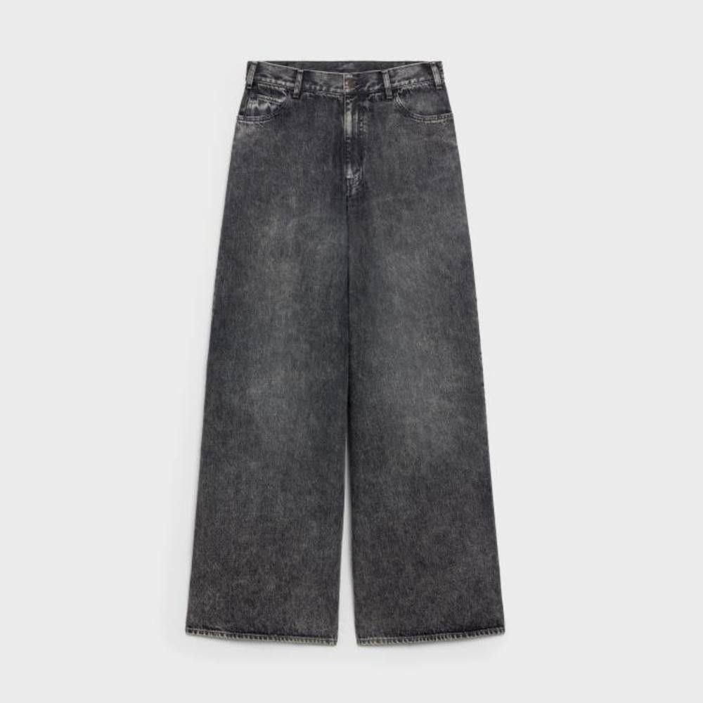 image of Celine O1W1Db10623 Denim Pant In Black, Men's (Size 28)