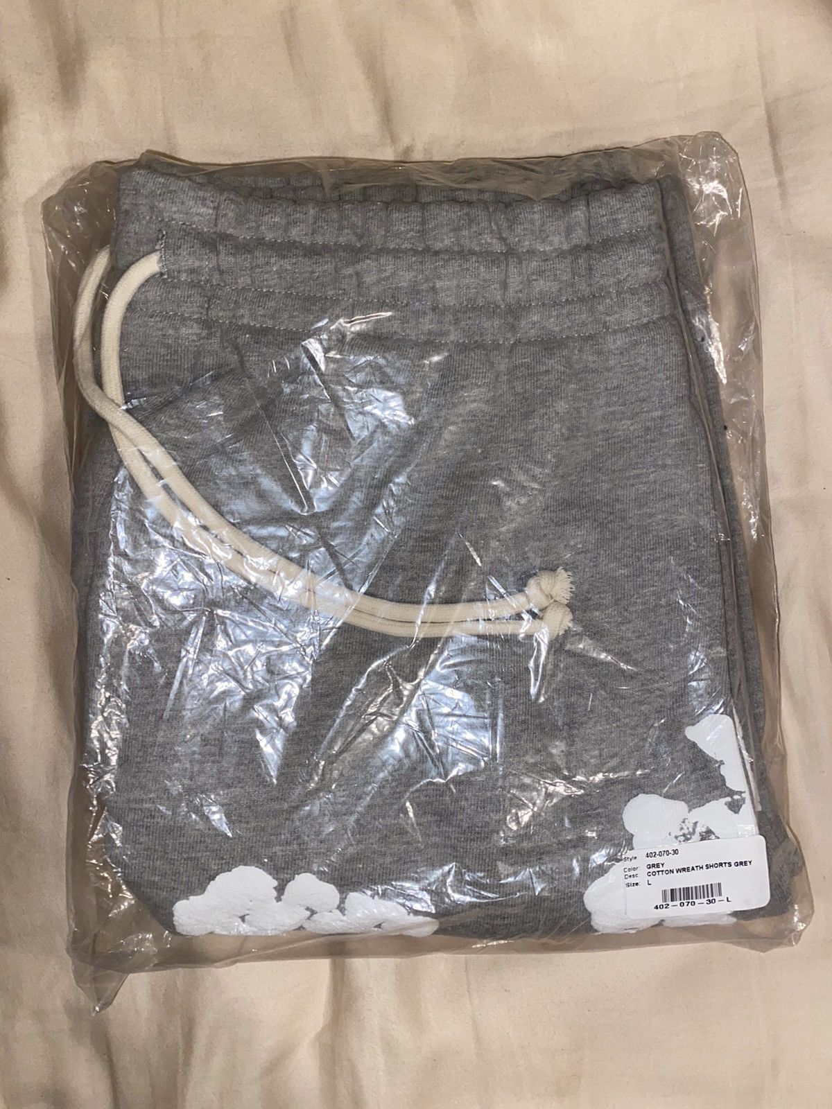 Denim Tears The Cotton Wreath Shorts Grey | Hype Clothinga