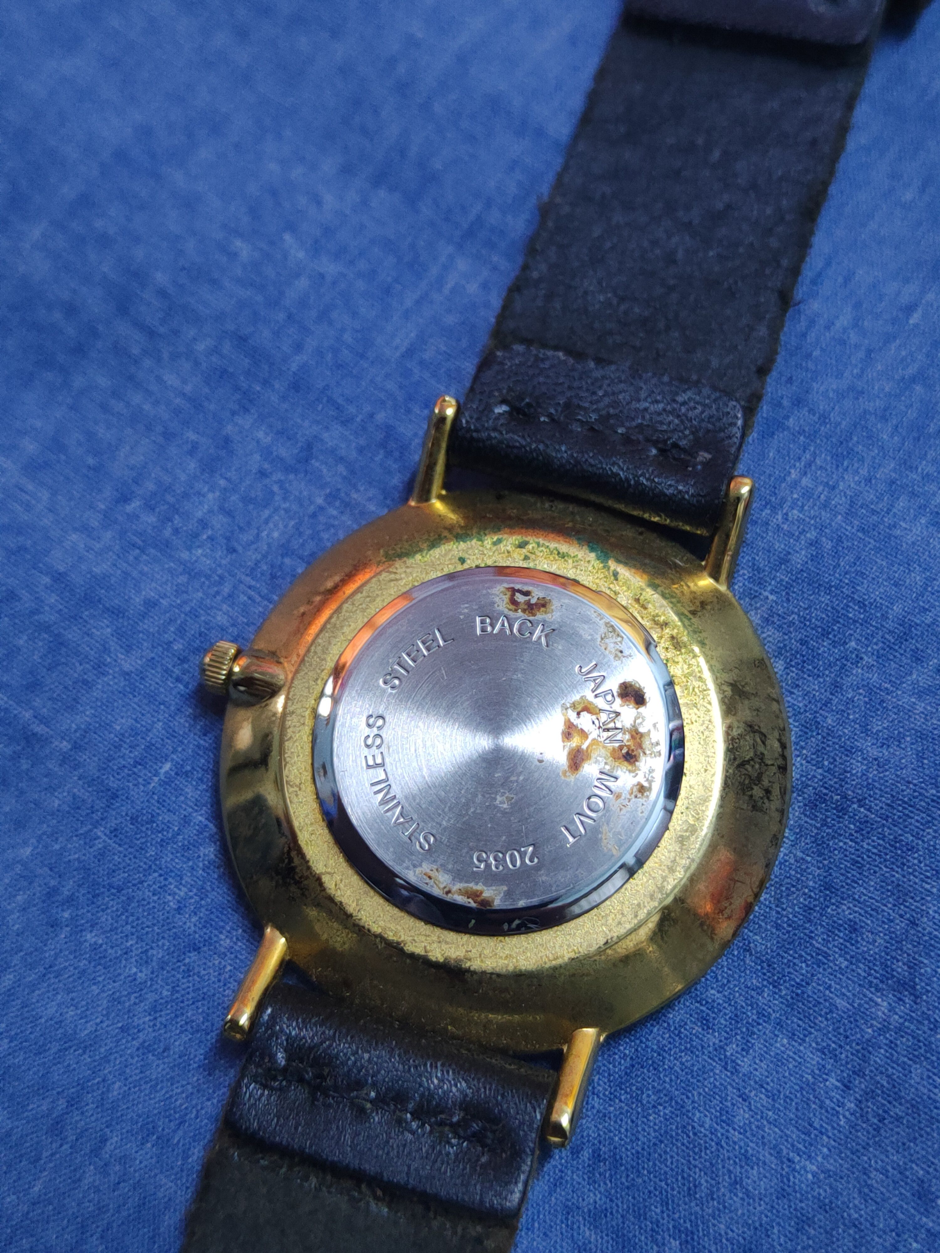 Japanese Brand × Vintage Japanese Brand Quartz Black/White Watch #J043S Size ONE SIZE - 9 Thumbnail
