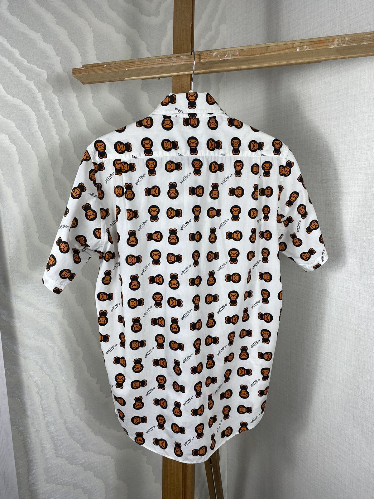 Bape × Vintage Bape Baby Milo Store Shirt Button Up Monogram Logo Vintage Size US S / EU 44-46 / 1 - 5 Thumbnail