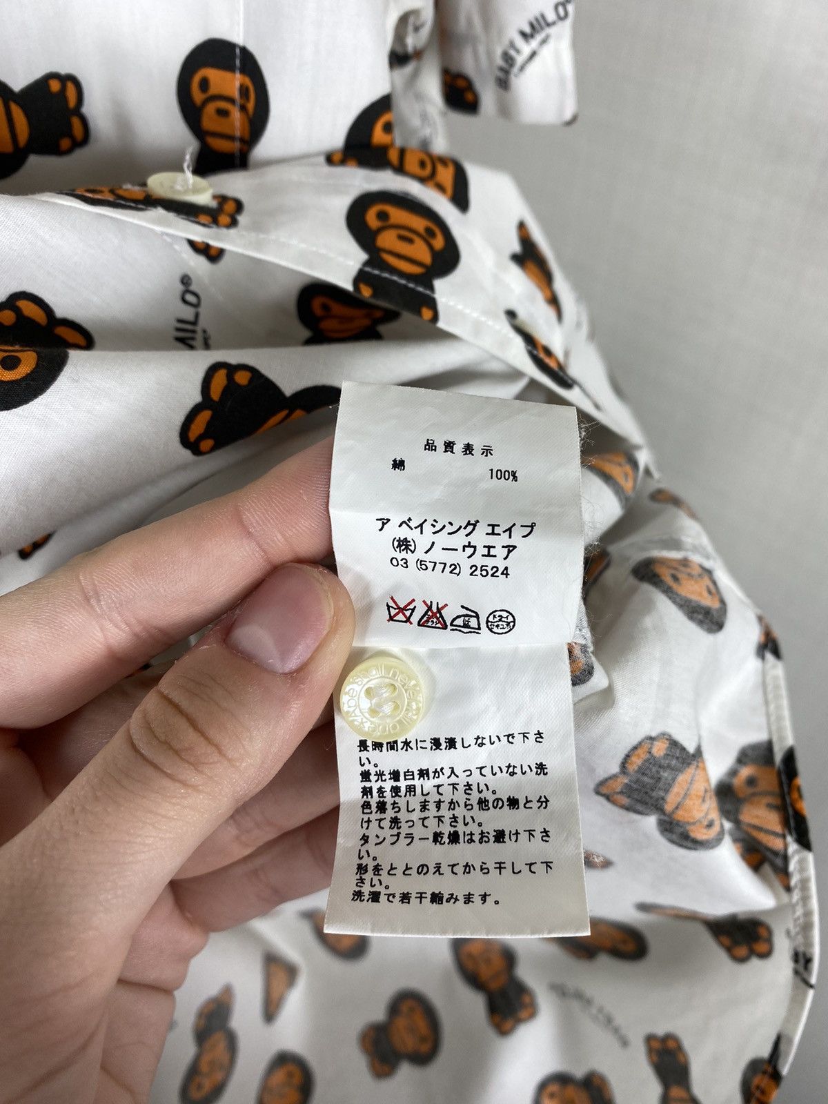 Bape × Vintage Bape Baby Milo Store Shirt Button Up Monogram Logo Vintage Size US S / EU 44-46 / 1 - 11 Thumbnail