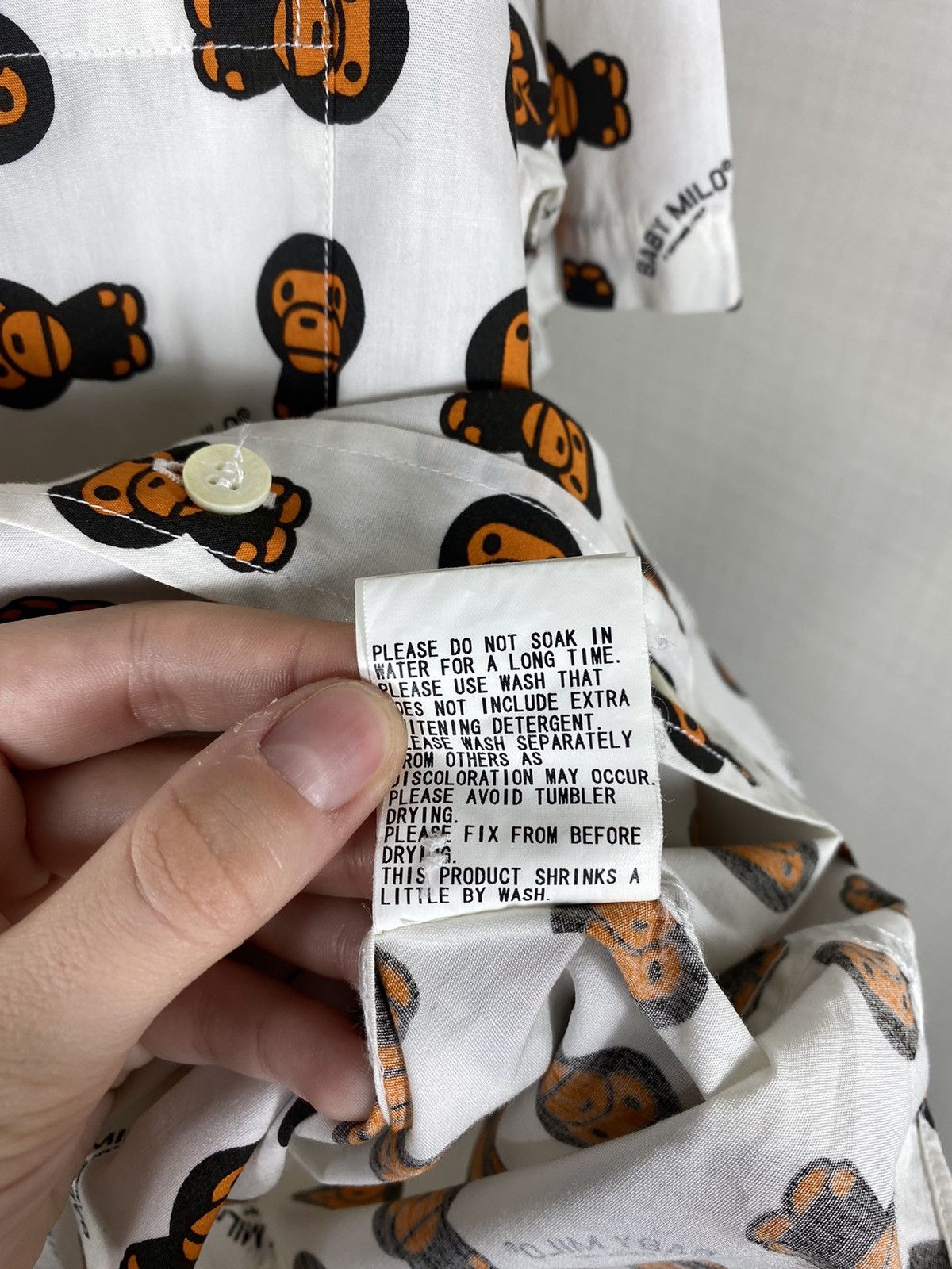 Bape × Vintage Bape Baby Milo Store Shirt Button Up Monogram Logo Vintage Size US S / EU 44-46 / 1 - 12 Thumbnail