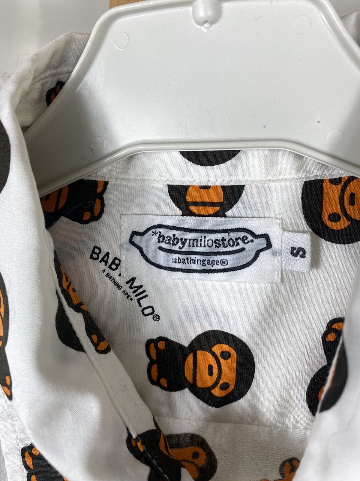 Bape × Vintage Bape Baby Milo Store Shirt Button Up Monogram Logo Vintage Size US S / EU 44-46 / 1 - 8 Thumbnail