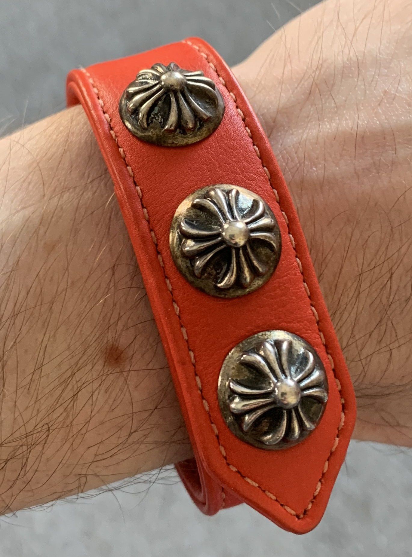 Chrome Hearts Chrome Hearts Adjustable Leather Silver Snap Bracelet Size ONE SIZE - 10 Thumbnail