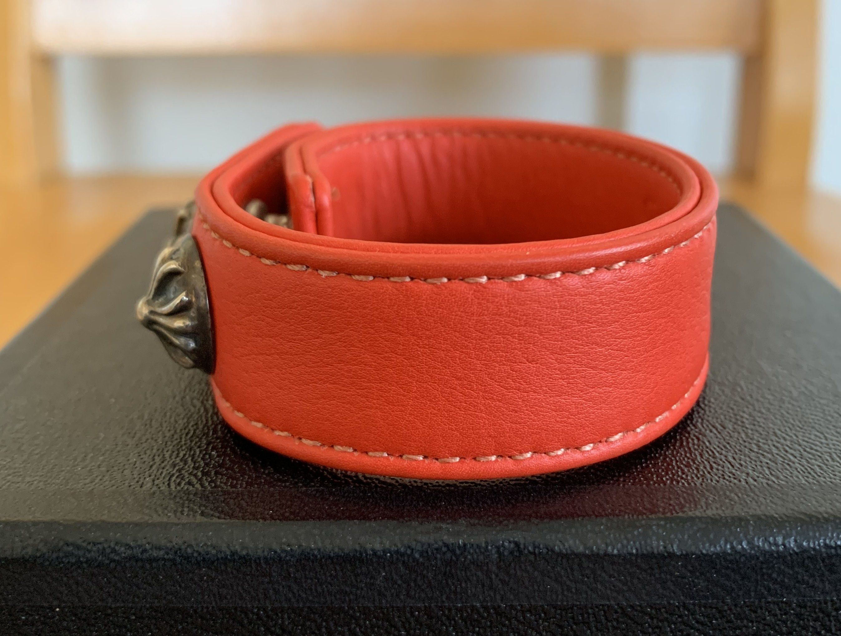 Chrome Hearts Chrome Hearts Adjustable Leather Silver Snap Bracelet Size ONE SIZE - 2 Thumbnail