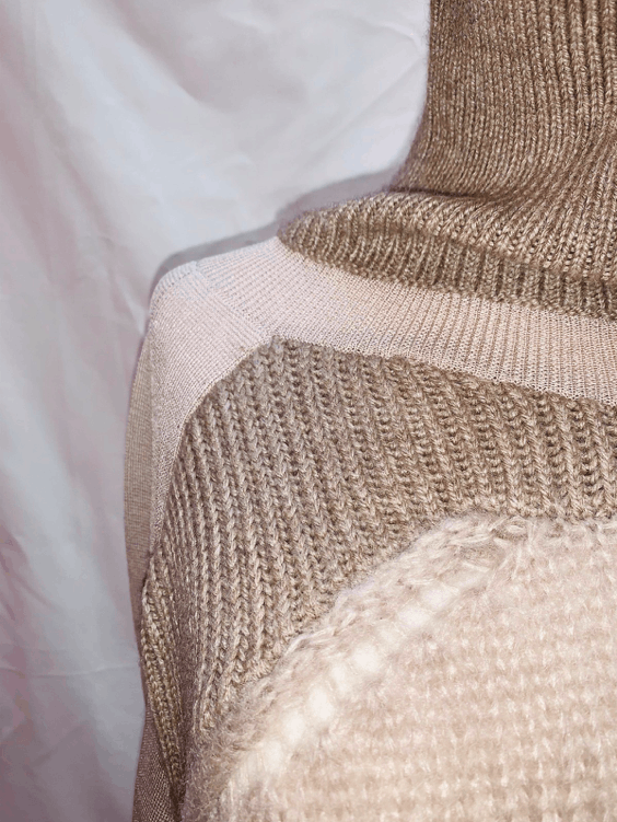 Helmut Lang NWOT variegated multi texture turtle neck sweater XS / S Size US S / EU 44-46 / 1 - 6 Thumbnail