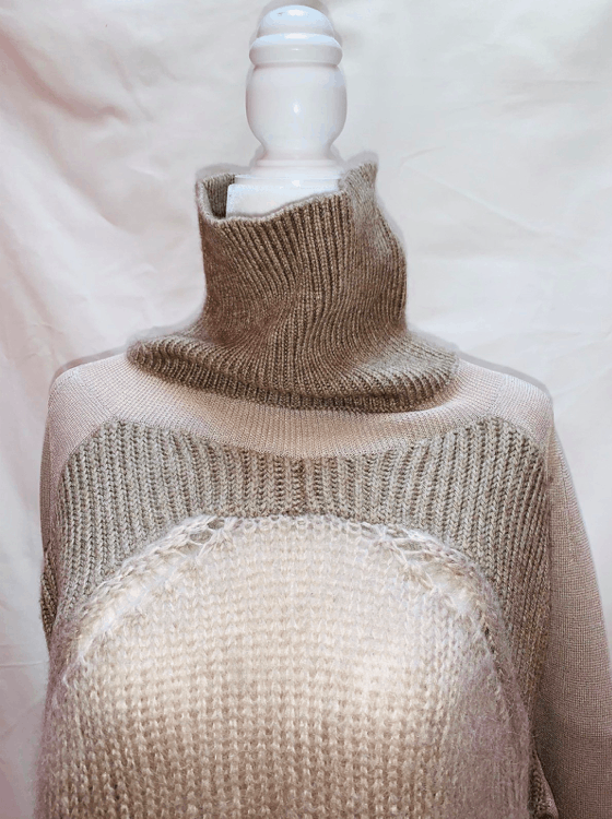 Helmut Lang NWOT variegated multi texture turtle neck sweater XS / S Size US S / EU 44-46 / 1 - 4 Thumbnail