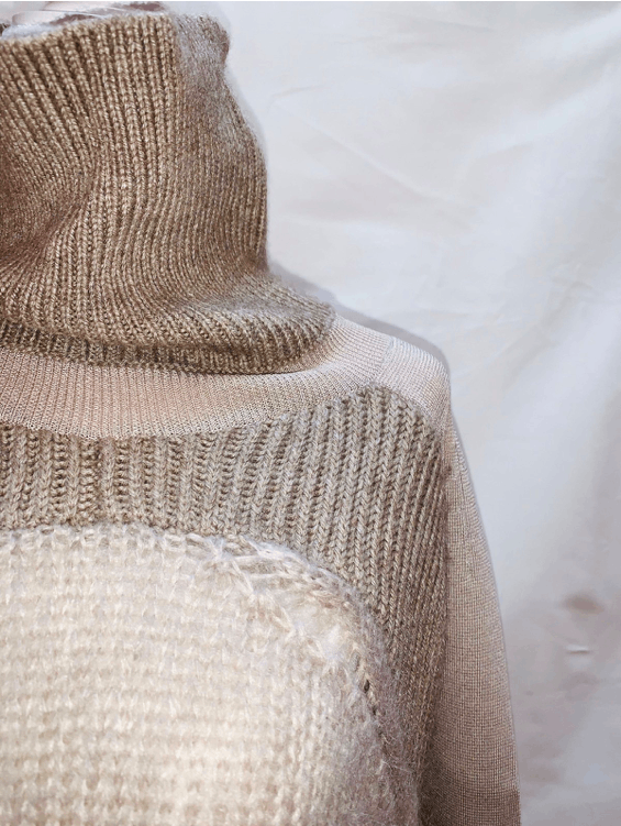 Helmut Lang NWOT variegated multi texture turtle neck sweater XS / S Size US S / EU 44-46 / 1 - 5 Thumbnail