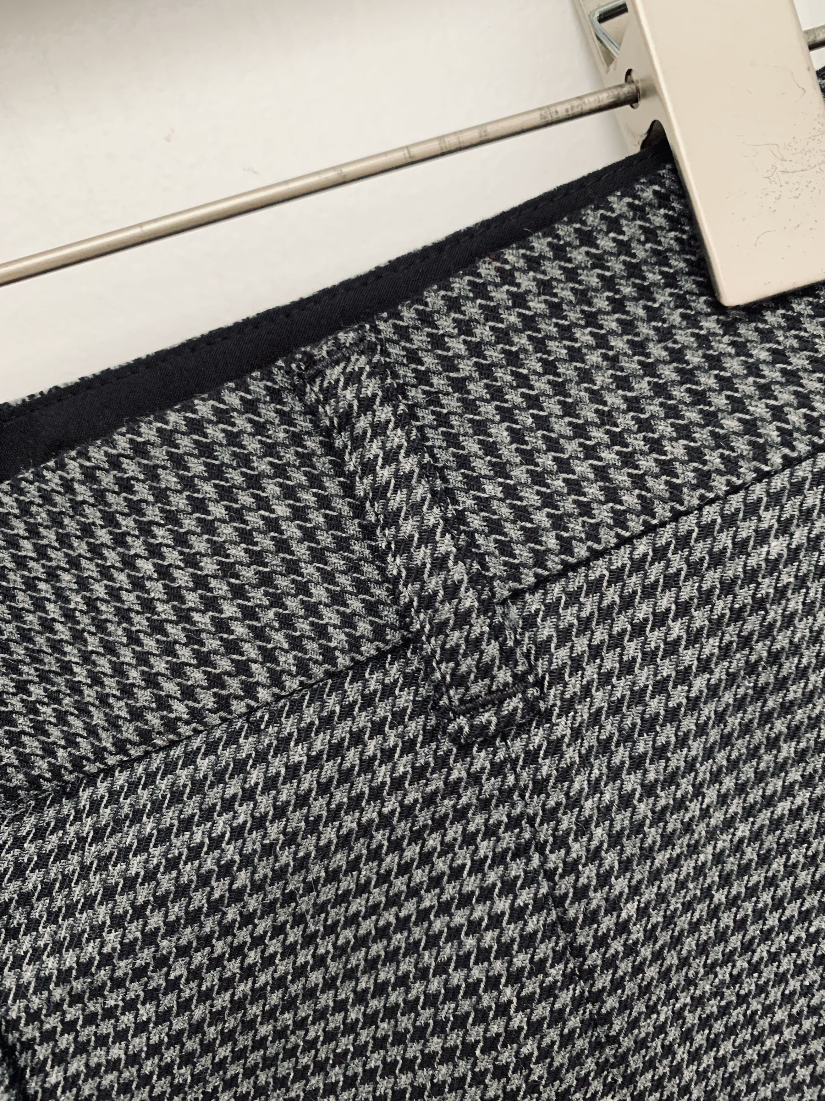 Helmut Lang NWOT Mini Houndstooth Straight Flare Wide Legged Pants Size US 28 / EU 44 - 6 Thumbnail