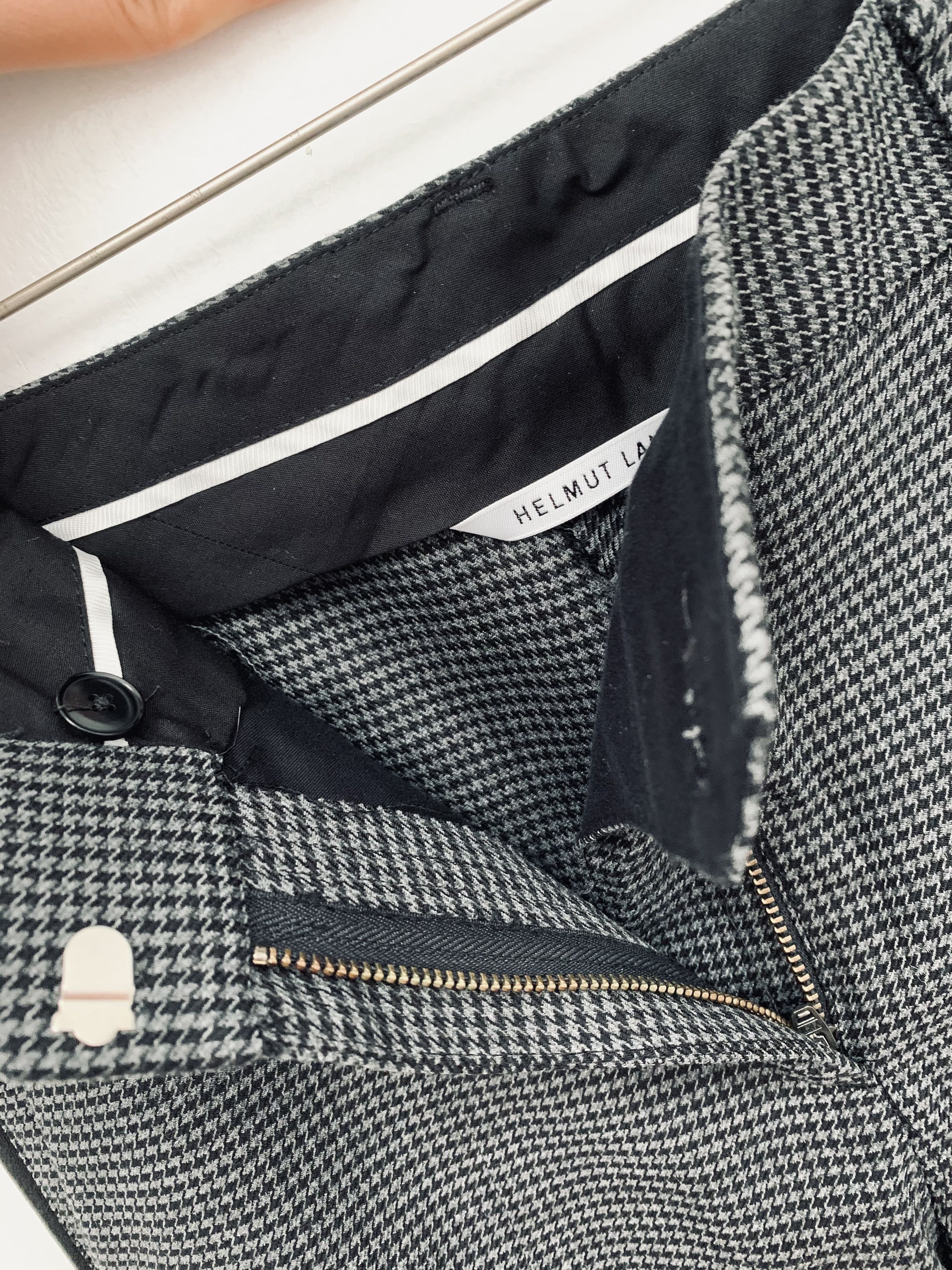 Helmut Lang NWOT Mini Houndstooth Straight Flare Wide Legged Pants Size US 28 / EU 44 - 9 Thumbnail
