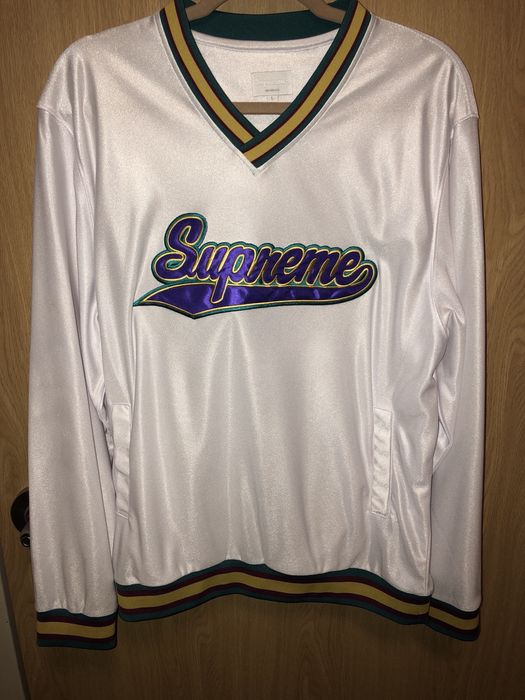 Supreme baseball sale warm up top