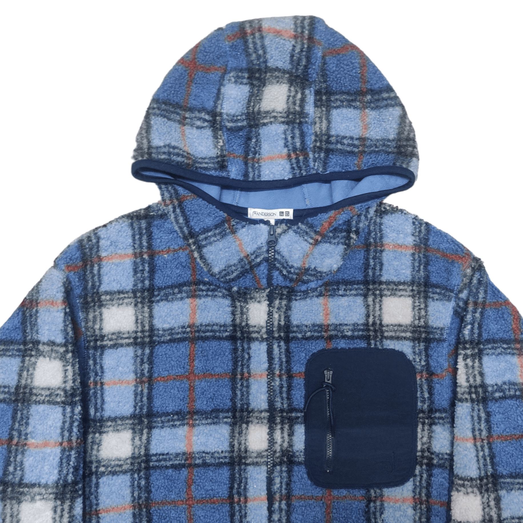 JW Anderson × Uniqlo J.W.Anderson Uniqlo Plaid Fleece Jacket Zip Up Size US L / EU 52-54 / 3 - 2 Thumbnail