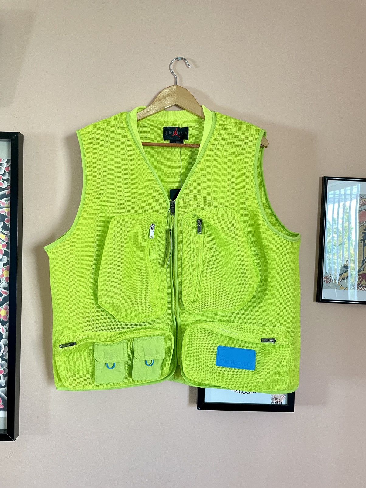 Jordan Brand Air Jordan 23 Engineered LimeGreen Life jacket utility vest Size US L / EU 52-54 / 3 - 1 Thumbnail