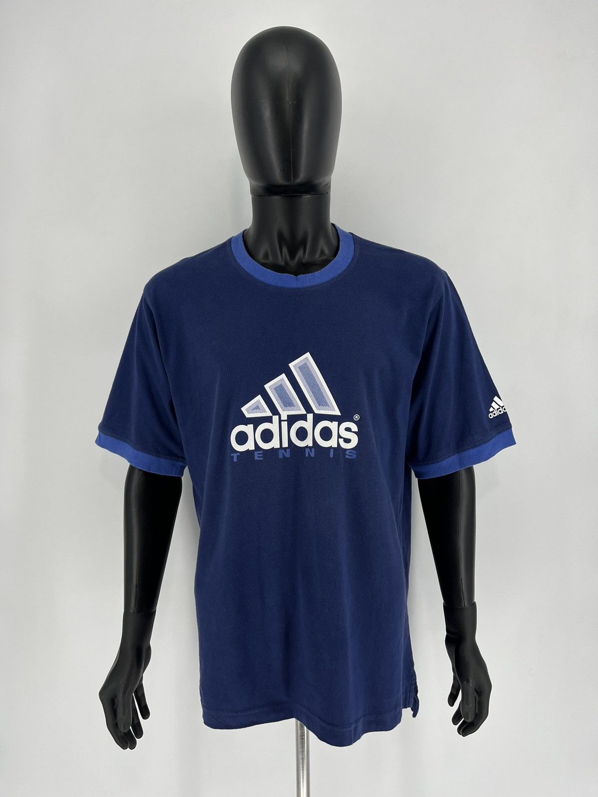 Adidas Vintage y2k 90s Adidas Tennis Tee Stripes Streetwear Hype Size US XL / EU 56 / 4 - 2 Thumbnail