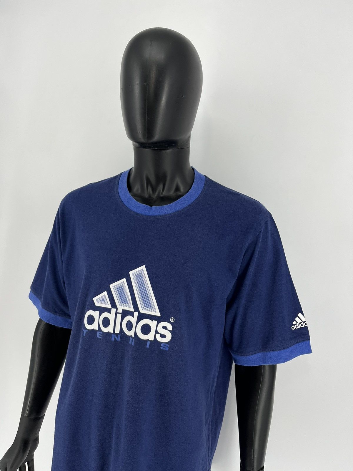 Adidas Vintage y2k 90s Adidas Tennis Tee Stripes Streetwear Hype Size US XL / EU 56 / 4 - 4 Thumbnail