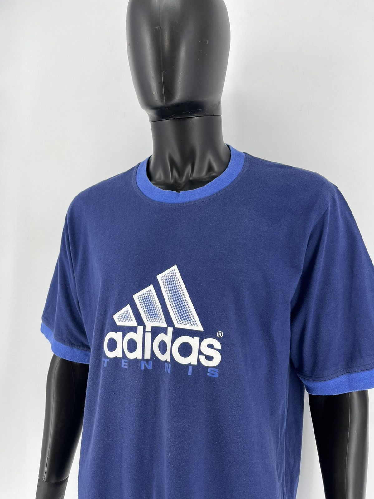Adidas Vintage y2k 90s Adidas Tennis Tee Stripes Streetwear Hype Size US XL / EU 56 / 4 - 7 Thumbnail