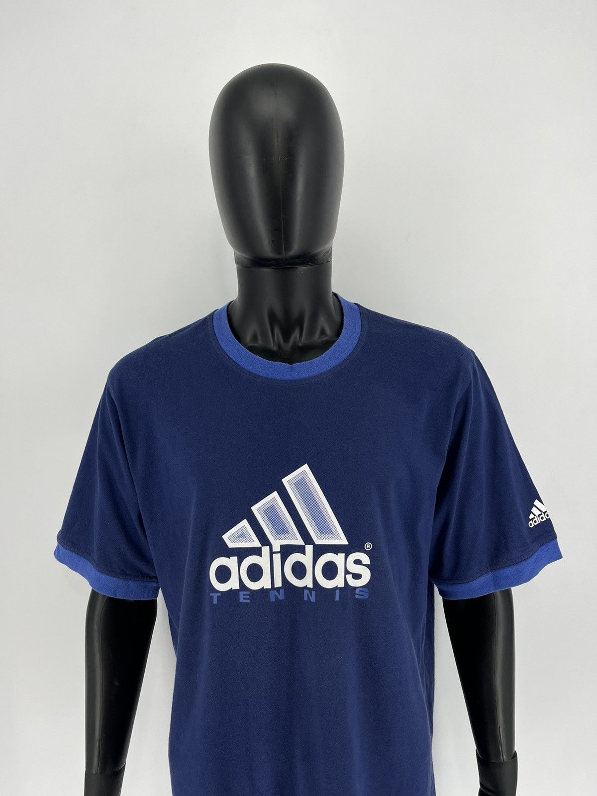 Adidas Vintage y2k 90s Adidas Tennis Tee Stripes Streetwear Hype Size US XL / EU 56 / 4 - 1 Thumbnail