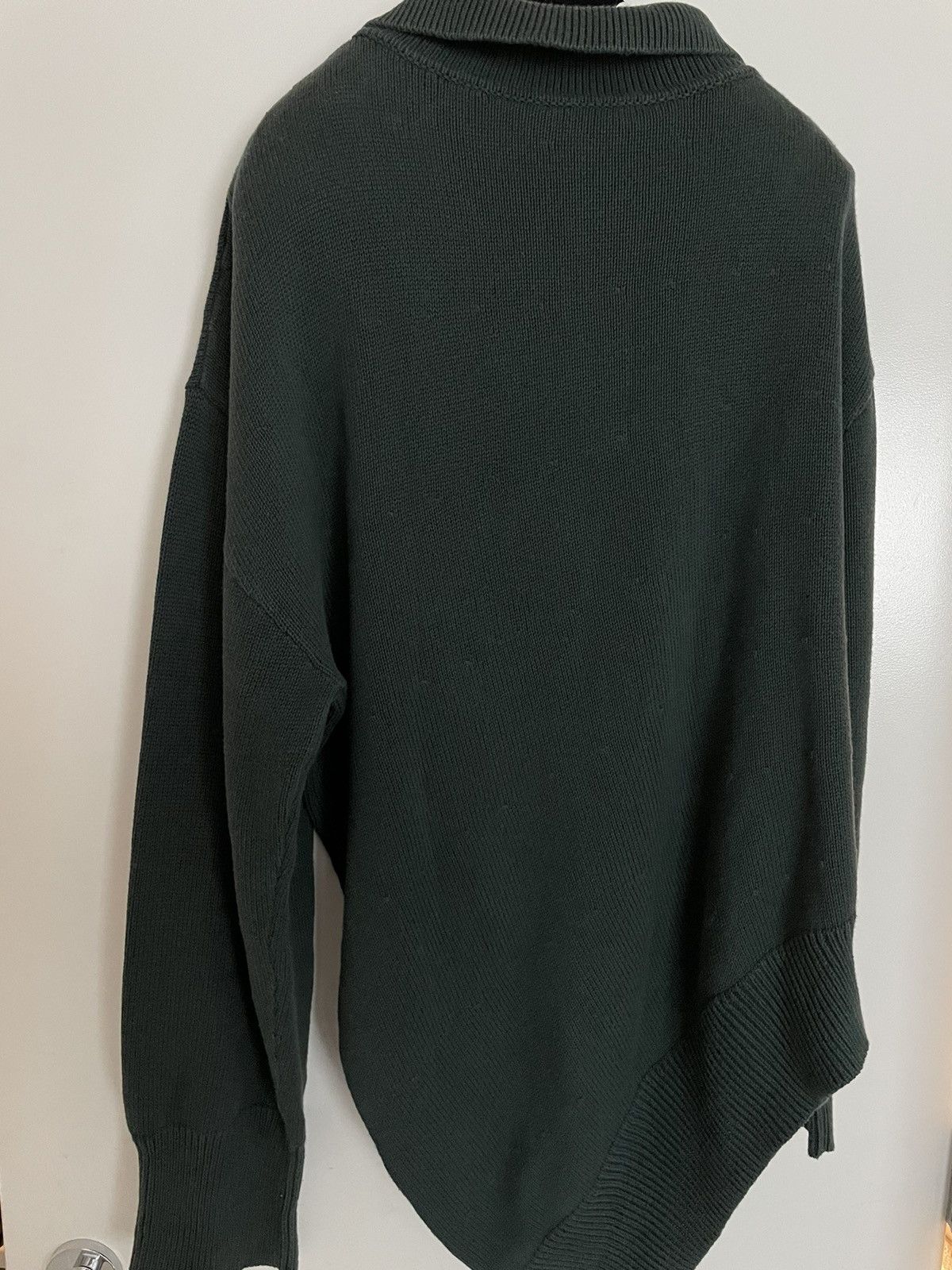 Balenciaga Asymmetric College Crest Polo Knit Sweater S Size US M / EU 48-50 / 2 - 6 Thumbnail