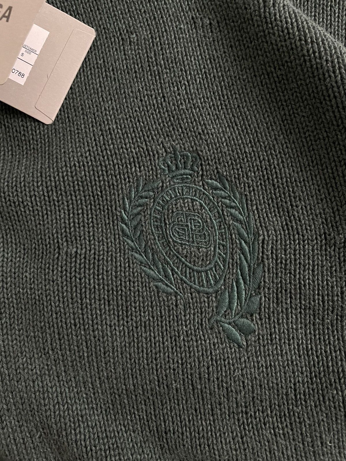 Balenciaga Asymmetric College Crest Polo Knit Sweater S Size US M / EU 48-50 / 2 - 10 Thumbnail