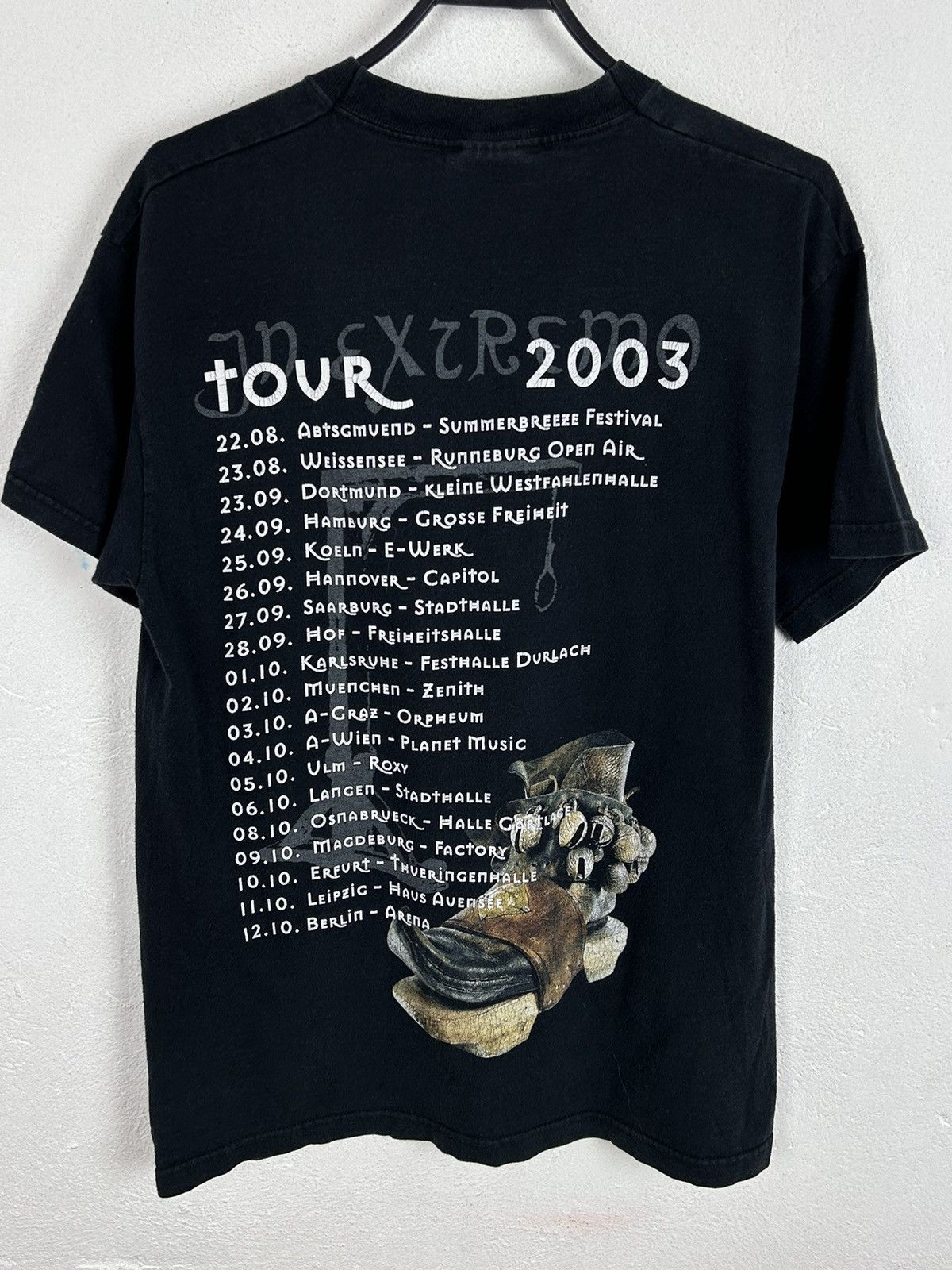 Band Tees 00s Vintage In Extremo 2003 Tour Faded T-Shirt In Black Size US M / EU 48-50 / 2 - 5 Thumbnail