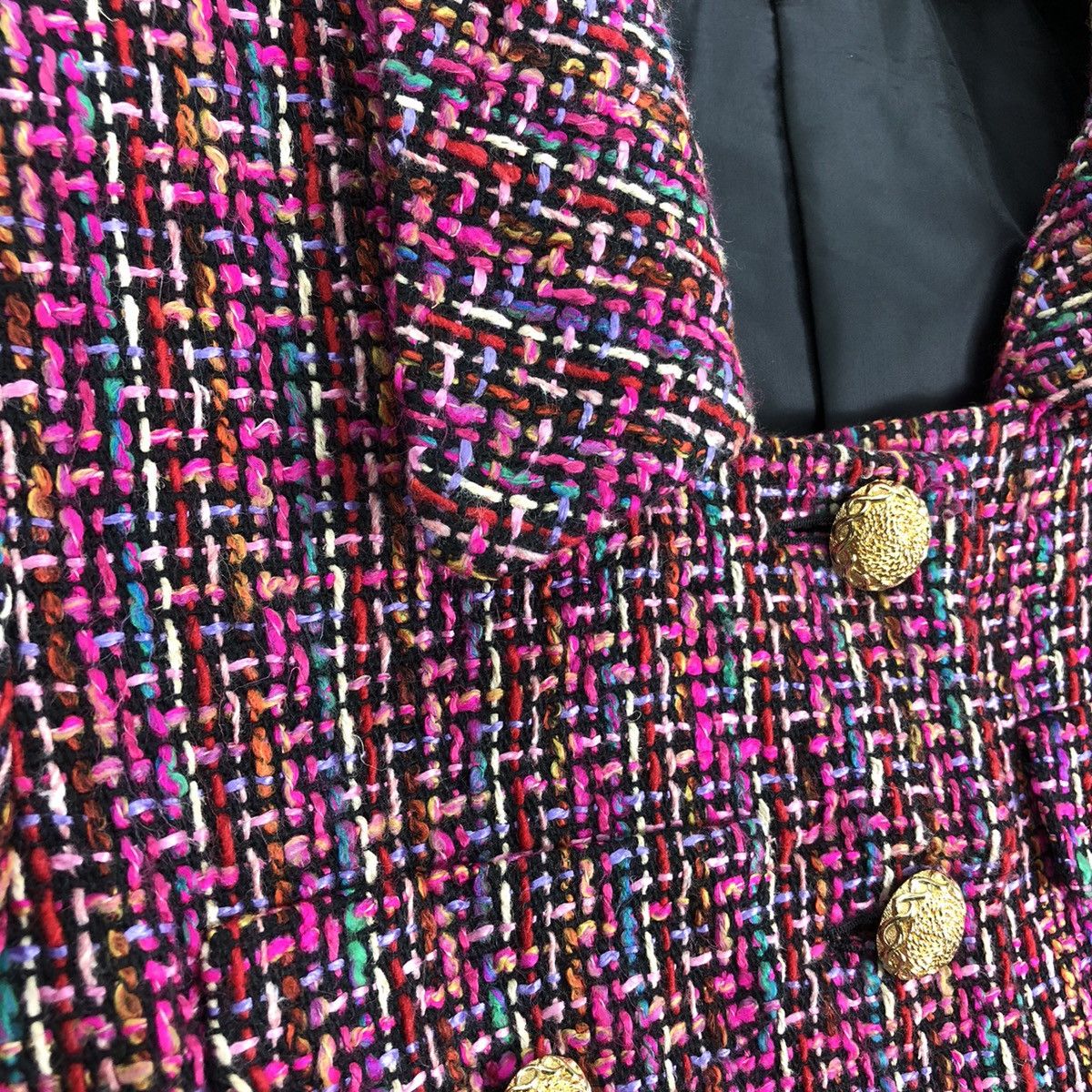 Japanese Brand Vintage Tweed Jacket Cropped Luxury Style Design Size XS / US 0-2 / IT 36-38 - 8 Thumbnail