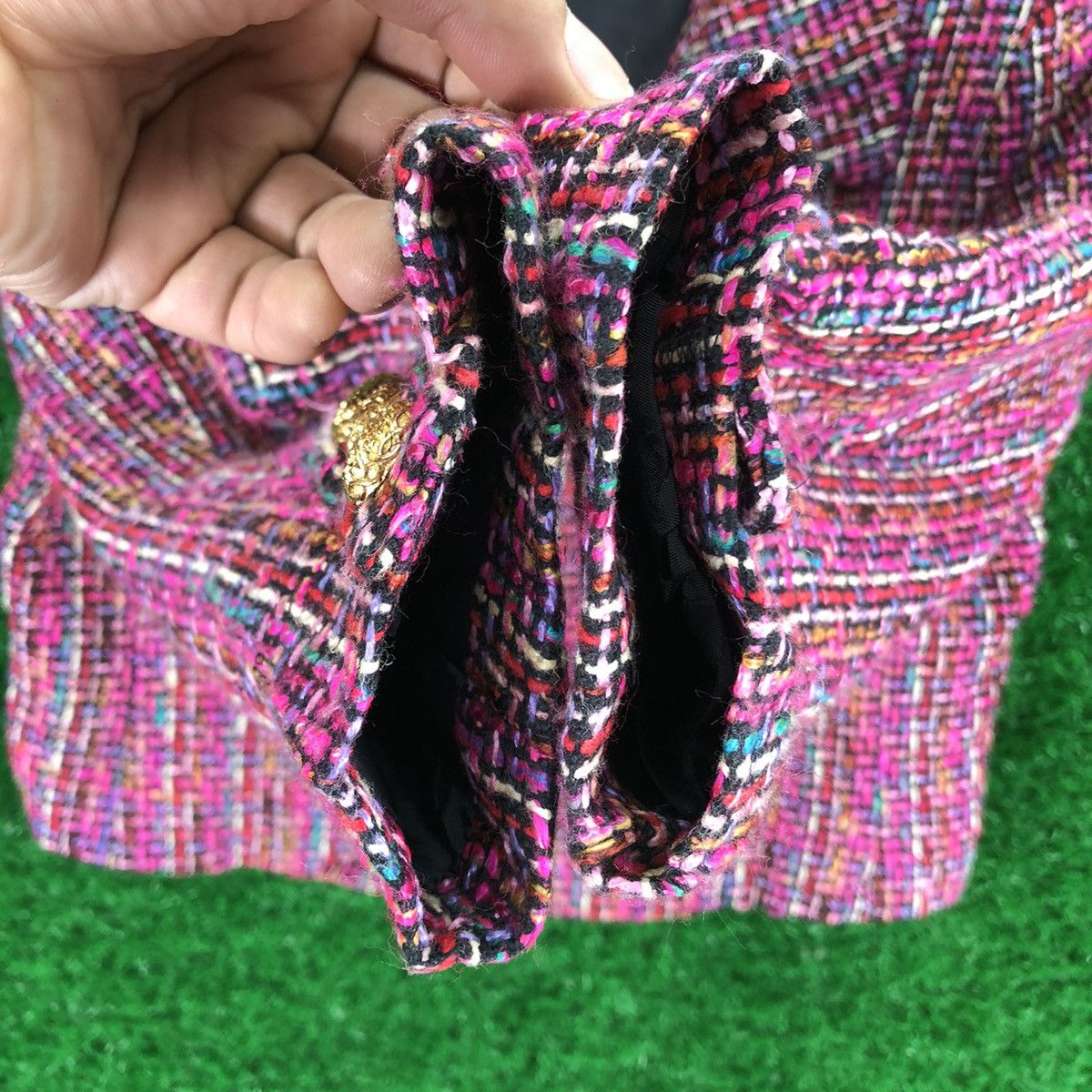 Japanese Brand Vintage Tweed Jacket Cropped Luxury Style Design Size XS / US 0-2 / IT 36-38 - 11 Thumbnail