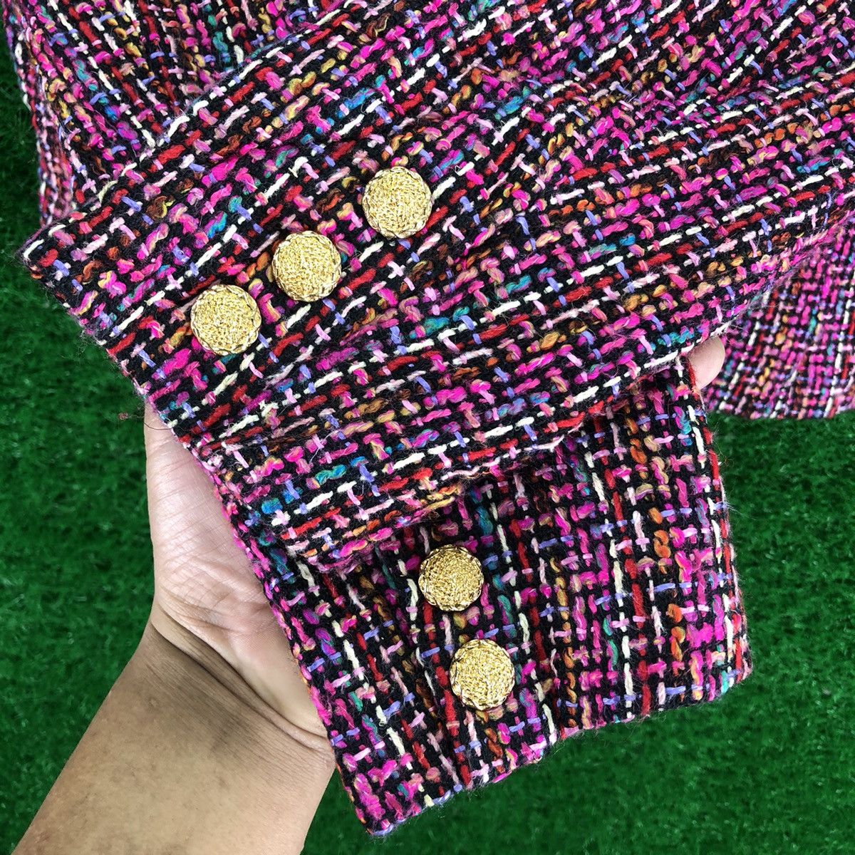 Japanese Brand Vintage Tweed Jacket Cropped Luxury Style Design Size XS / US 0-2 / IT 36-38 - 12 Thumbnail