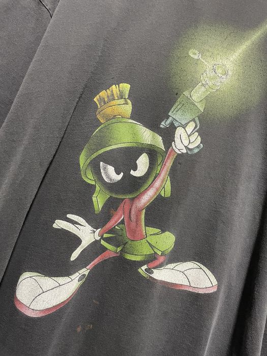 Vintage 1997 Marvin Martian Looney Tunes 90s Distressed faded tee | Grailed