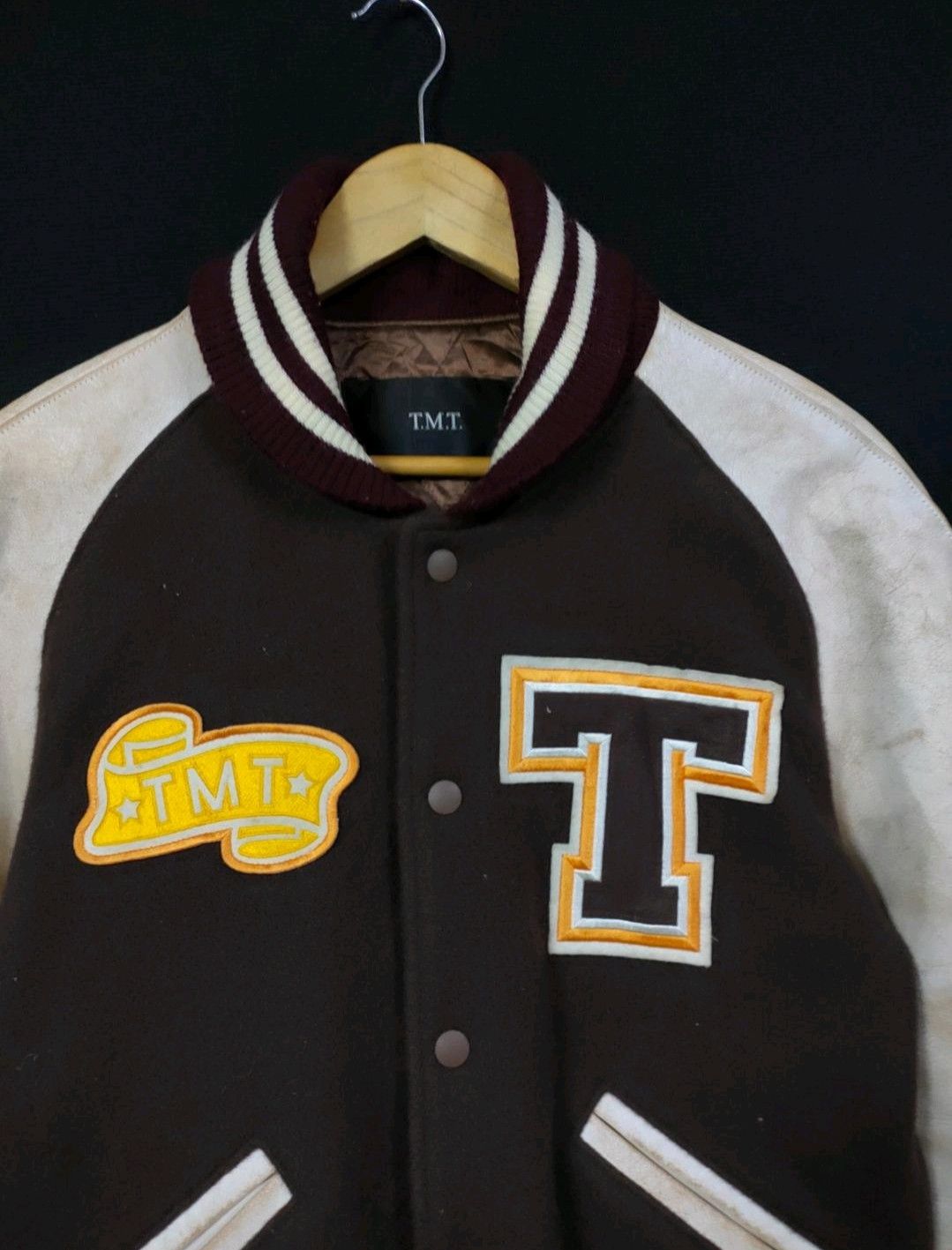TMT 🔥VTG T.M.T JAPAN VARSITY JACKETS WOOL/LEATHER Size US M / EU 48-50 / 2 - 6 Thumbnail