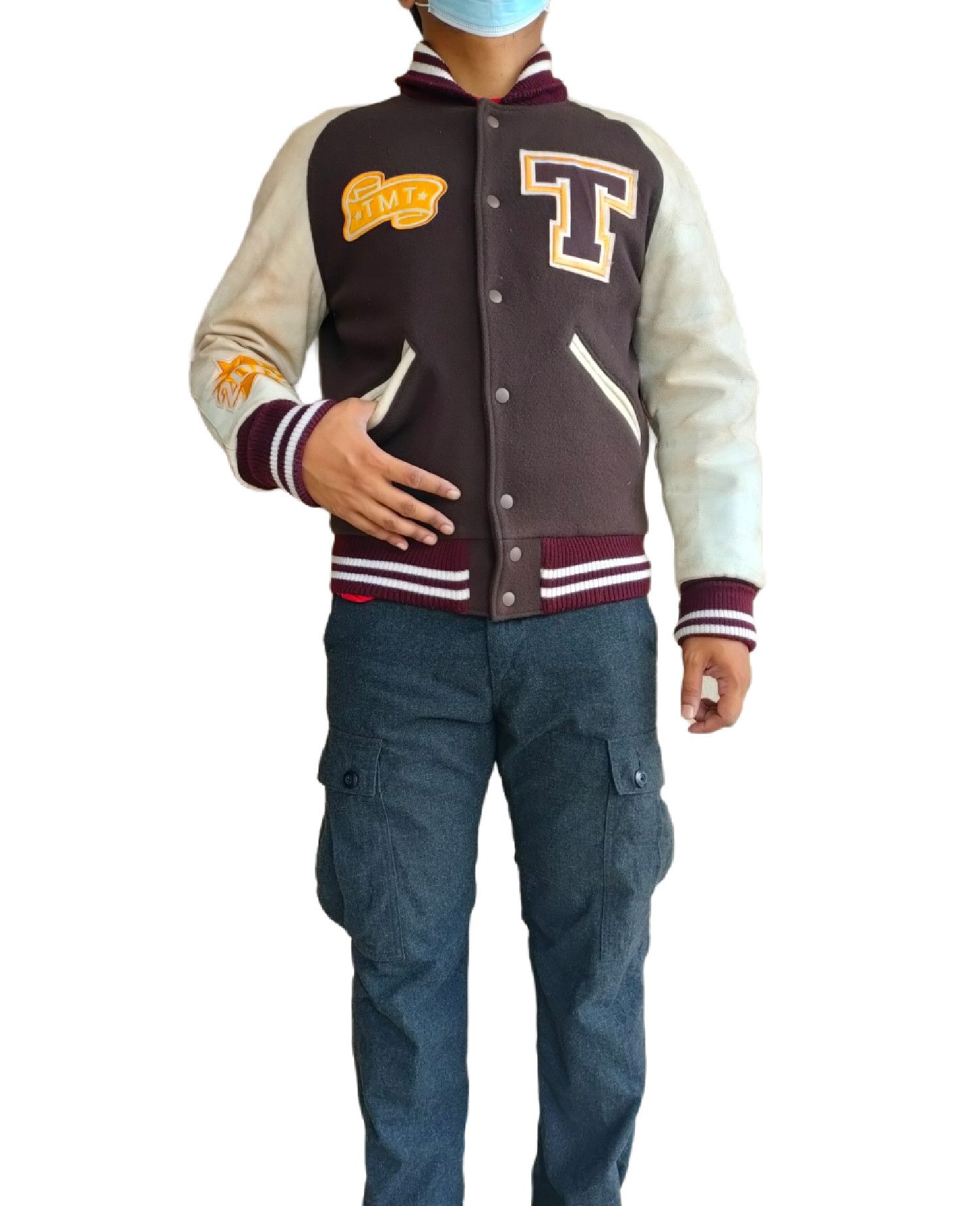 TMT 🔥VTG T.M.T JAPAN VARSITY JACKETS WOOL/LEATHER Size US M / EU 48-50 / 2 - 4 Thumbnail
