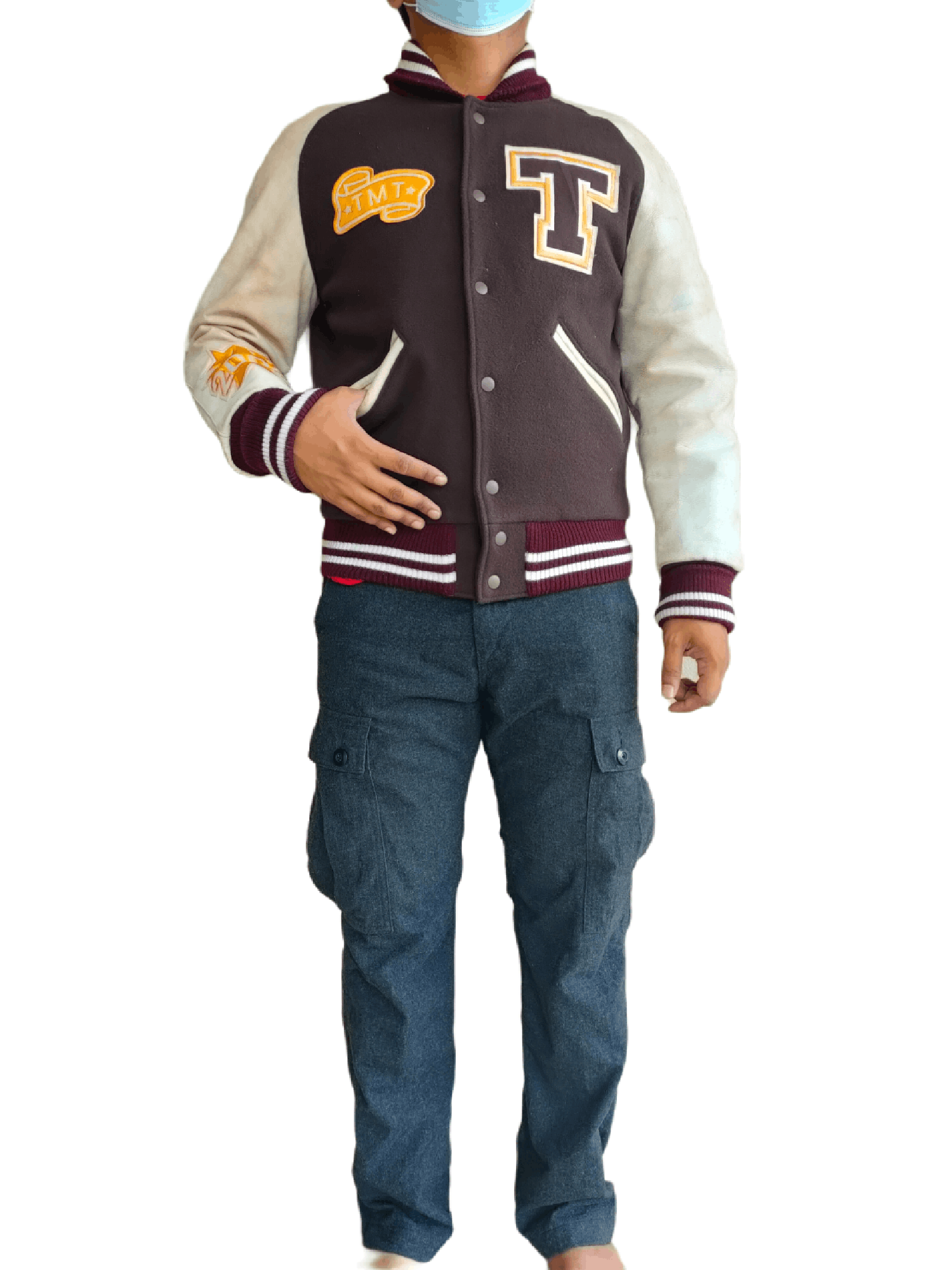 TMT 🔥VTG T.M.T JAPAN VARSITY JACKETS WOOL/LEATHER Size US M / EU 48-50 / 2 - 3 Thumbnail