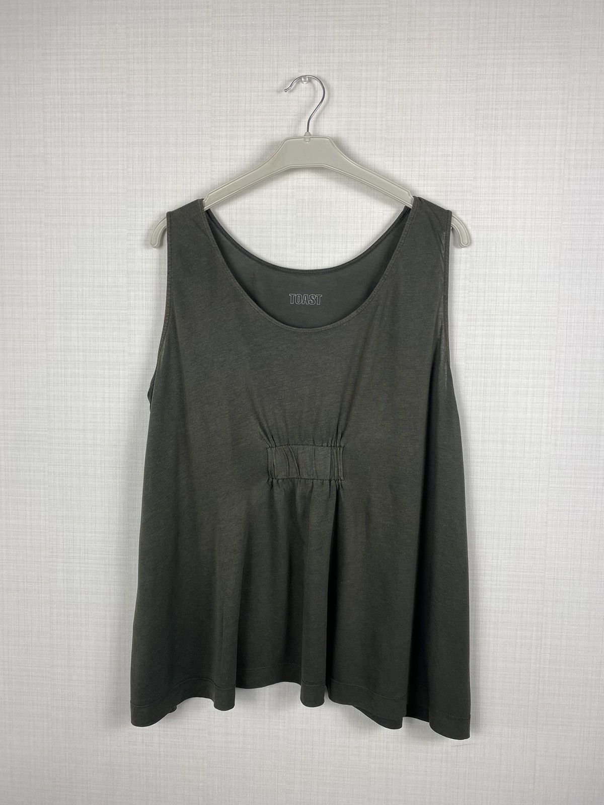 Other Toast t Shirt Blouse Tank Top Green Pleated Ringer Size L / US 10 / IT 46 - 2 Thumbnail