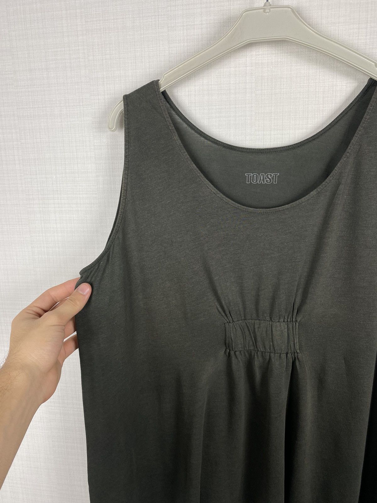 Other Toast t Shirt Blouse Tank Top Green Pleated Ringer Size L / US 10 / IT 46 - 4 Thumbnail