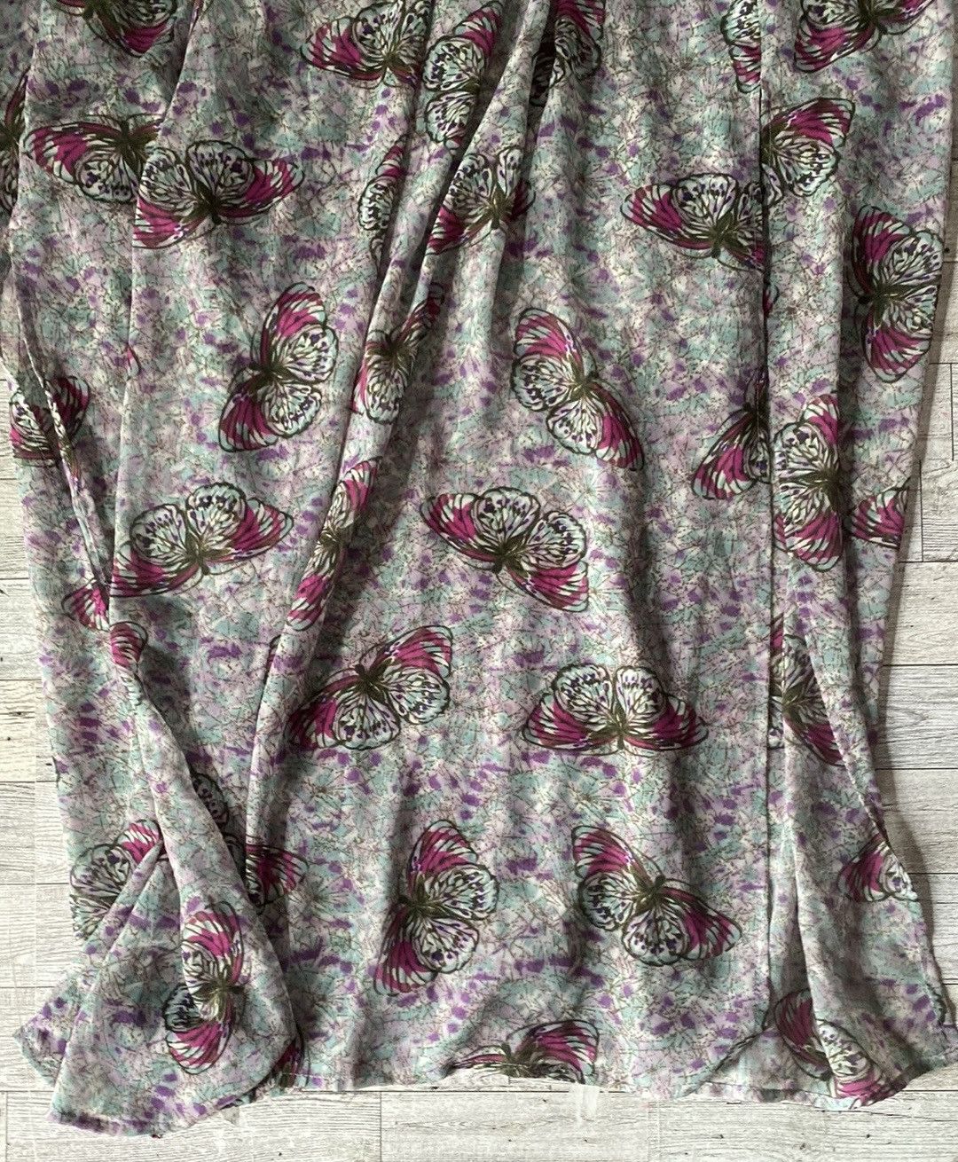 Nordstrom Kate & Mallory, Sheer, Butterfly Print, Duster/Maxi Dress Size S / US 4 / IT 40 - 5 Thumbnail
