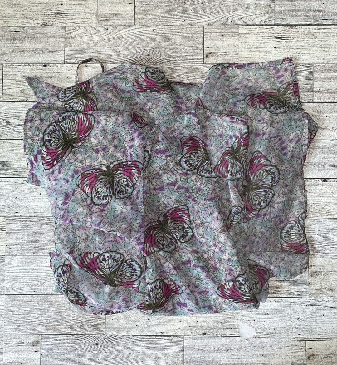Nordstrom Kate & Mallory, Sheer, Butterfly Print, Duster/Maxi Dress Size S / US 4 / IT 40 - 9 Thumbnail