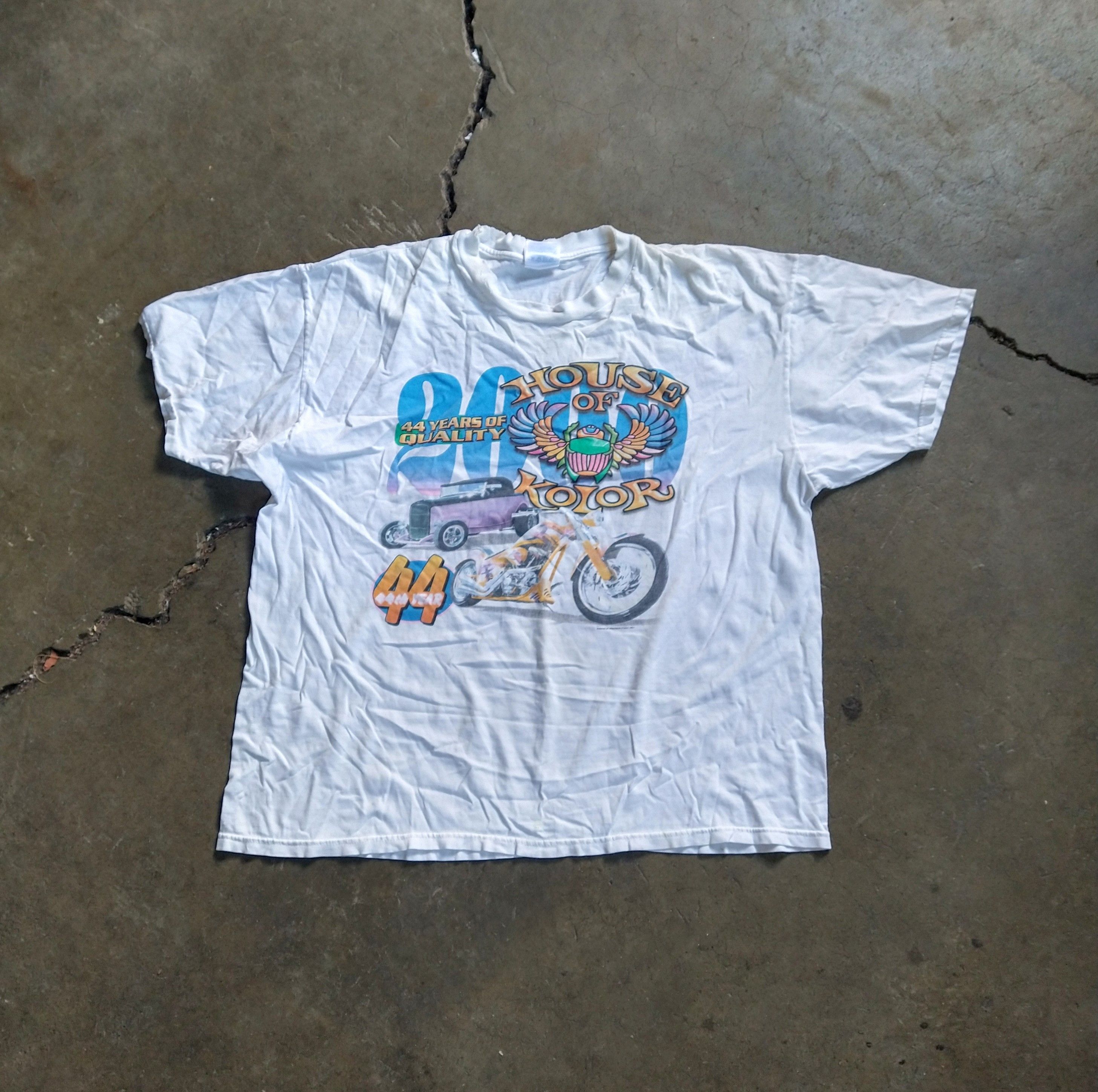 Other Vintage Tshirt 2XL XXL White Cotton Short Sleeve Cars Biker Size US XXL / EU 58 / 5 - 1 Thumbnail