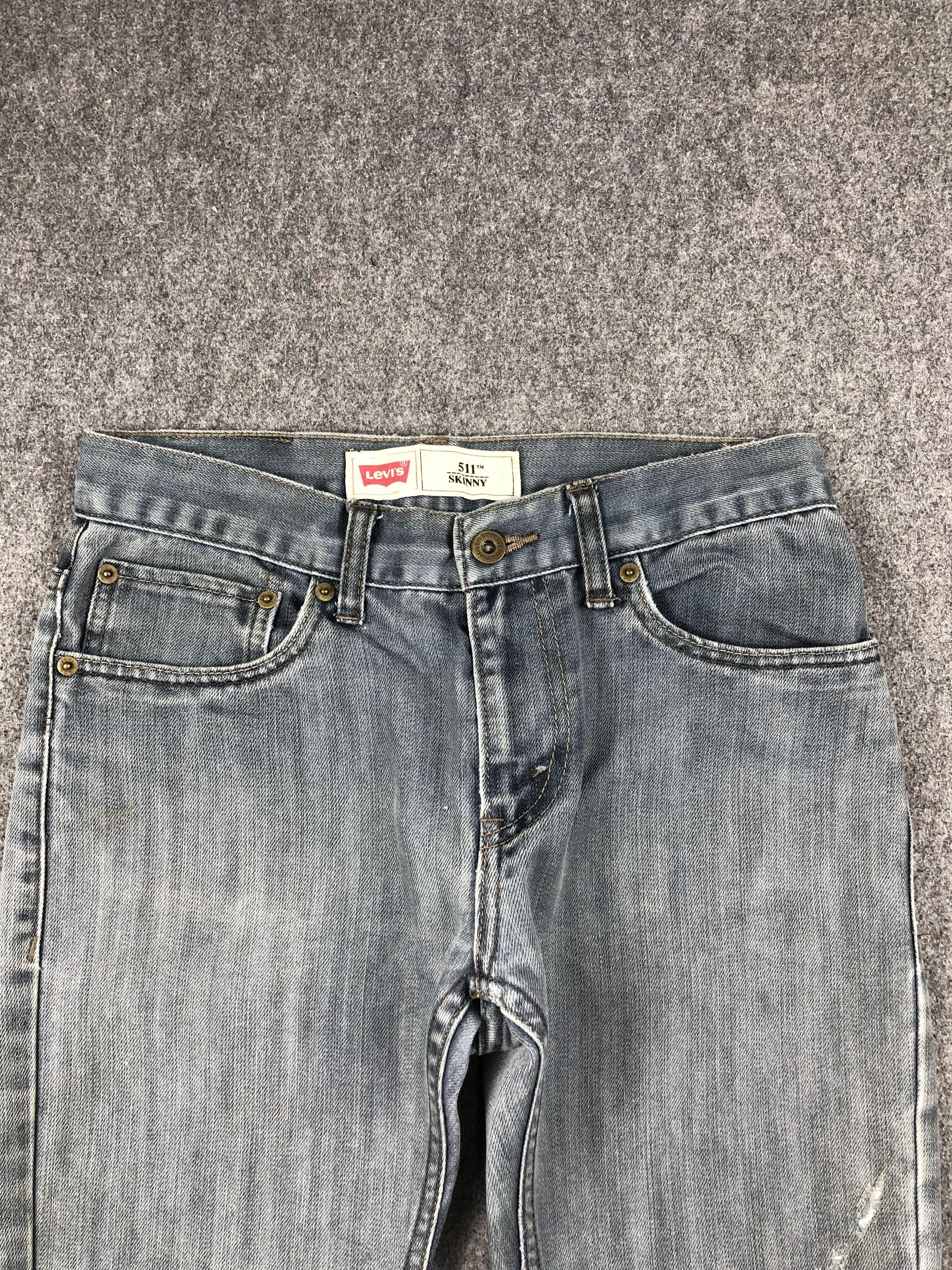 Levi's Vintage Levis 511 Faded Black Skinny Jeans DP2282 Size US 29 - 2 Thumbnail