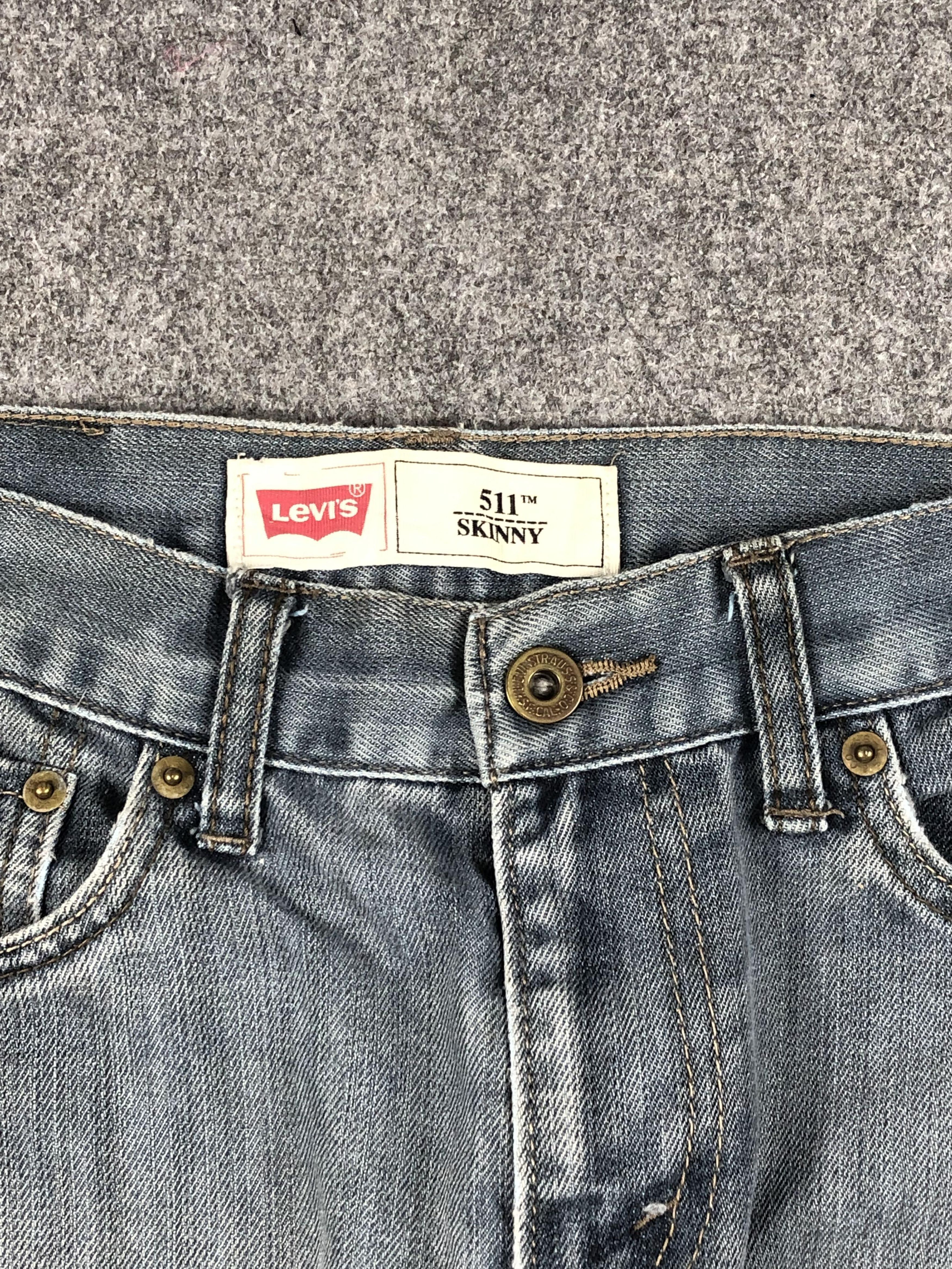 Levi's Vintage Levis 511 Faded Black Skinny Jeans DP2282 Size US 29 - 11 Thumbnail