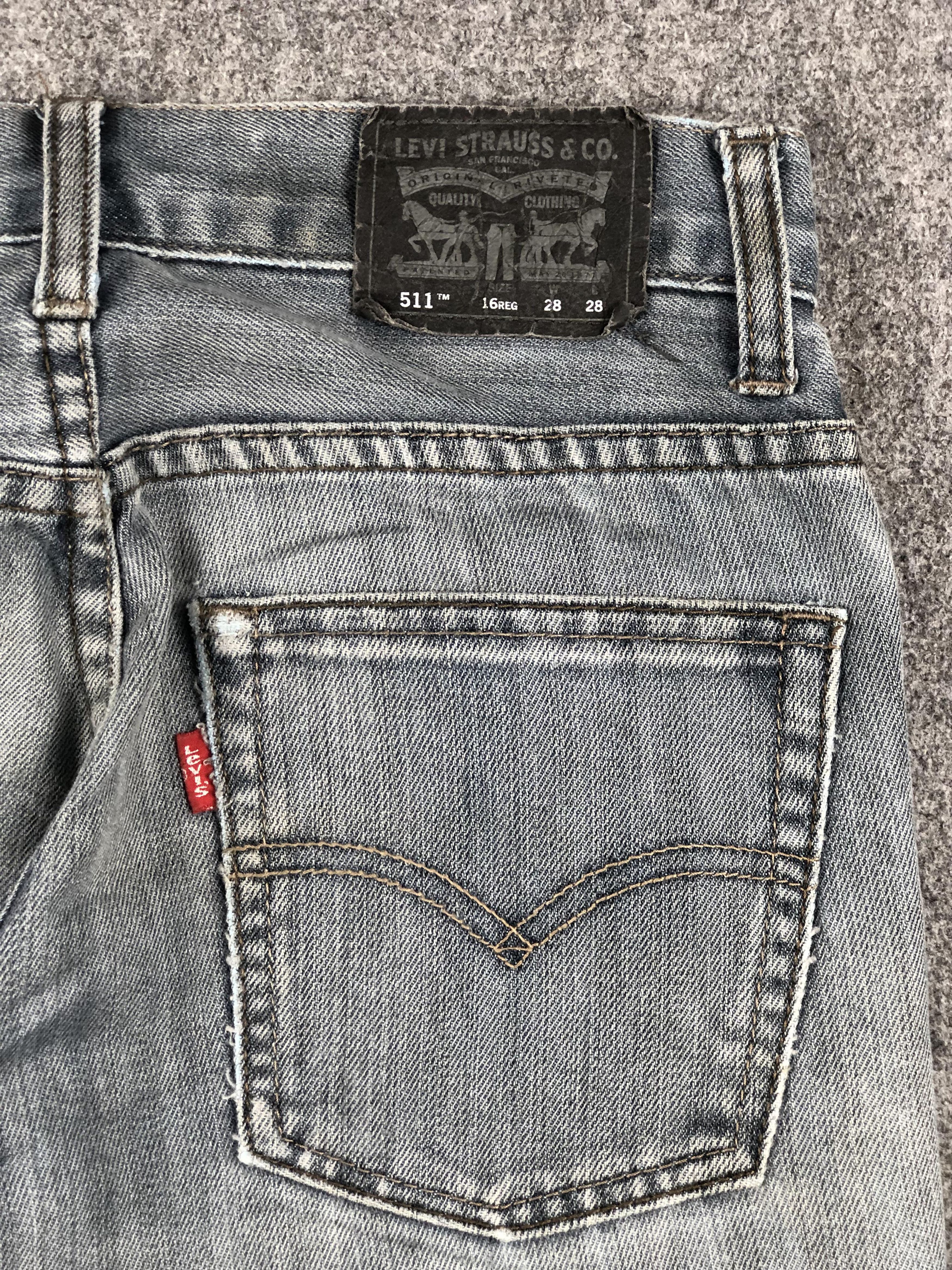Levi's Vintage Levis 511 Faded Black Skinny Jeans DP2282 Size US 29 - 21 Thumbnail