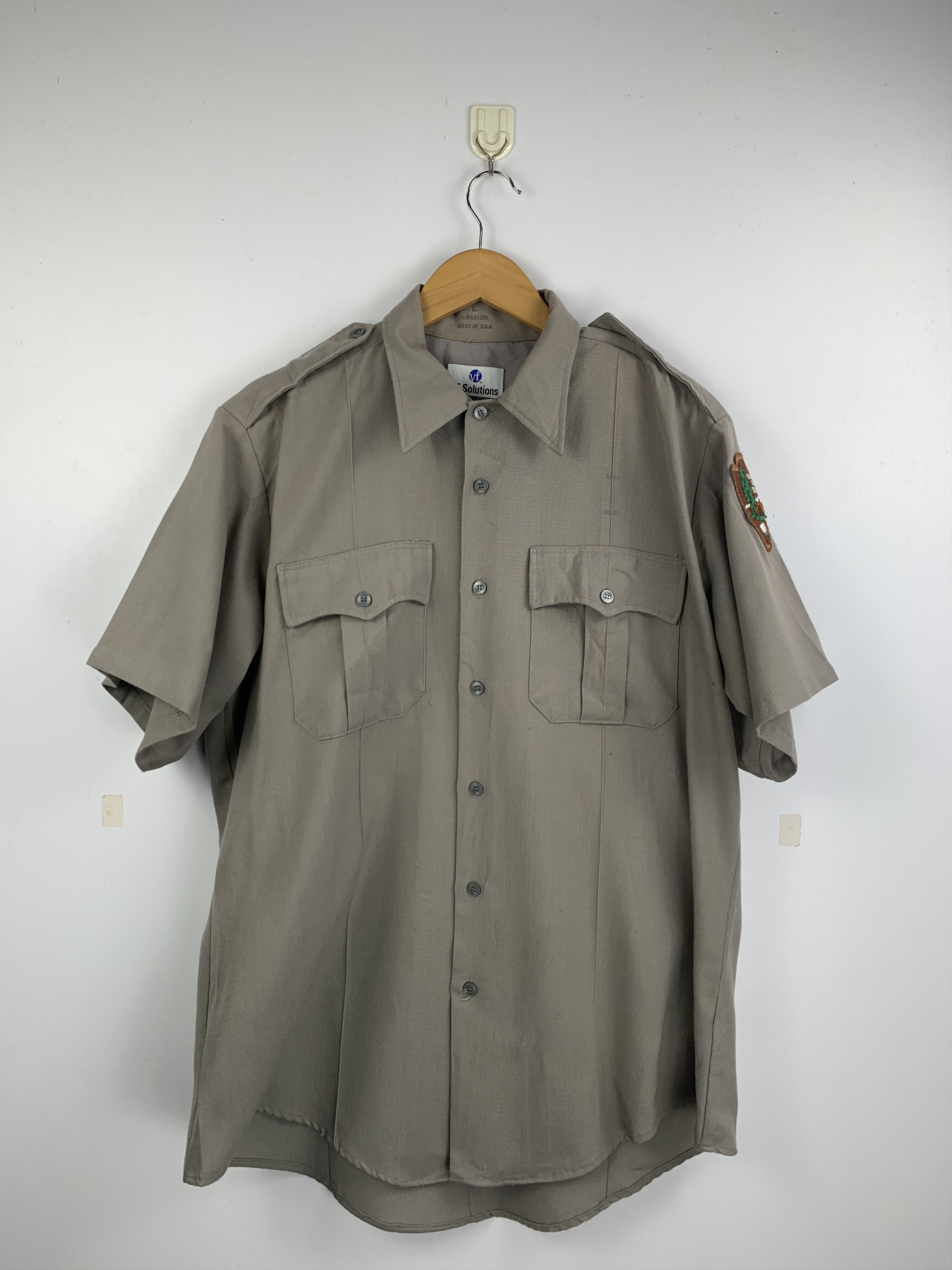 Vintage Vintage 90s VF Solution Button Up Denim Worker Shirt J1623 Size US L / EU 52-54 / 3 - 2 Thumbnail