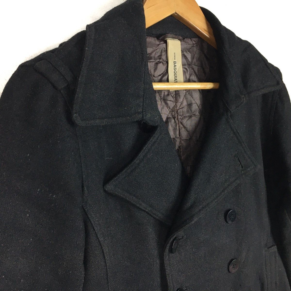 Japanese Brand Vintage RAYMOND BASQUIAT Peacoat Wool Size US S / EU 44-46 / 1 - 3 Thumbnail