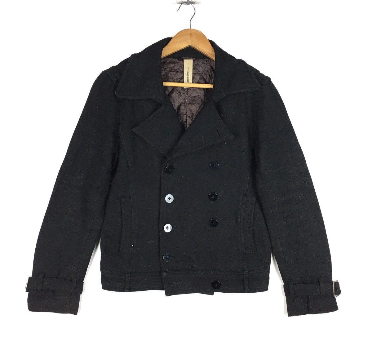 Japanese Brand Vintage RAYMOND BASQUIAT Peacoat Wool Size US S / EU 44-46 / 1 - 1 Thumbnail