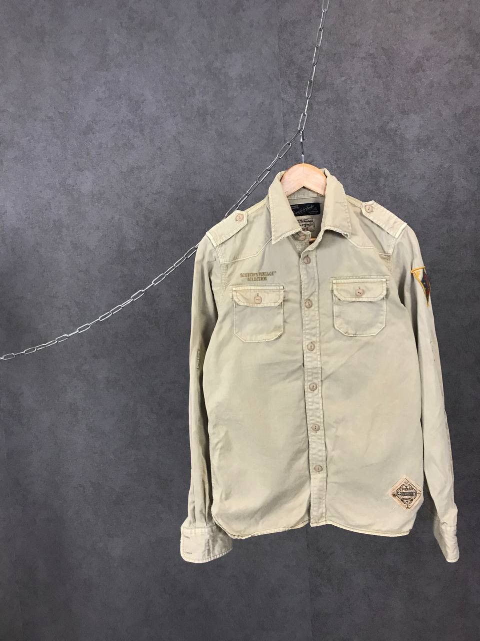 Scotch & Soda Scotch & Soda designer big logo military heavy shirt Size US S / EU 44-46 / 1 - 1 Thumbnail