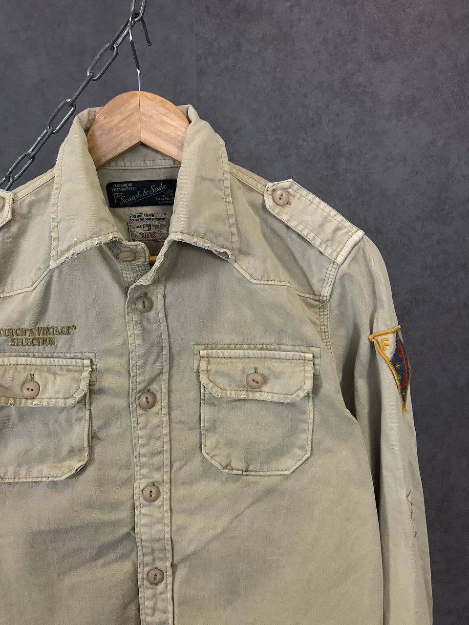 Scotch & Soda Scotch & Soda designer big logo military heavy shirt Size US S / EU 44-46 / 1 - 2 Thumbnail