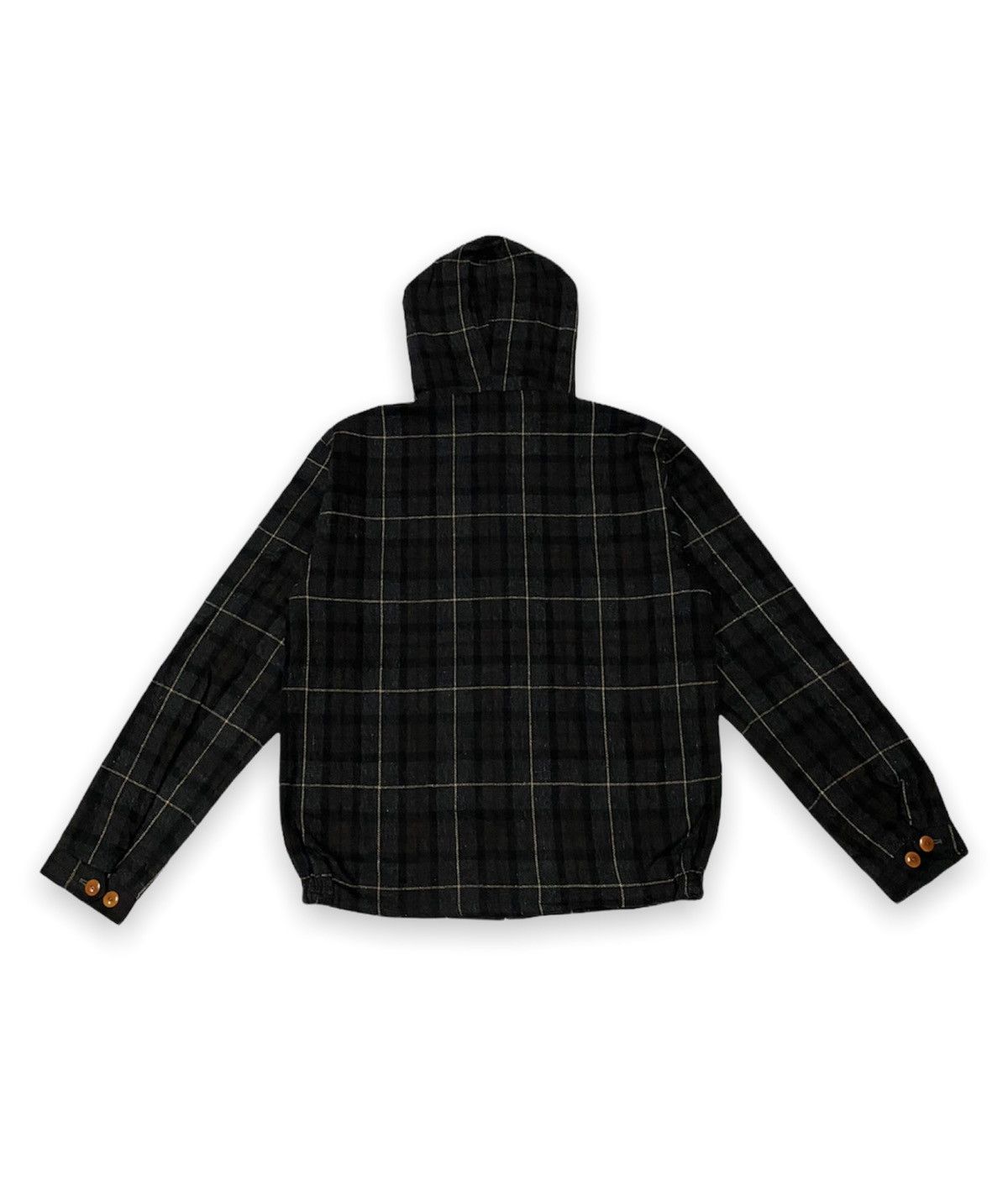 Japanese Brand Mellow People Japanese Brand Plaid Hooded Jacket Size US M / EU 48-50 / 2 - 2 Thumbnail