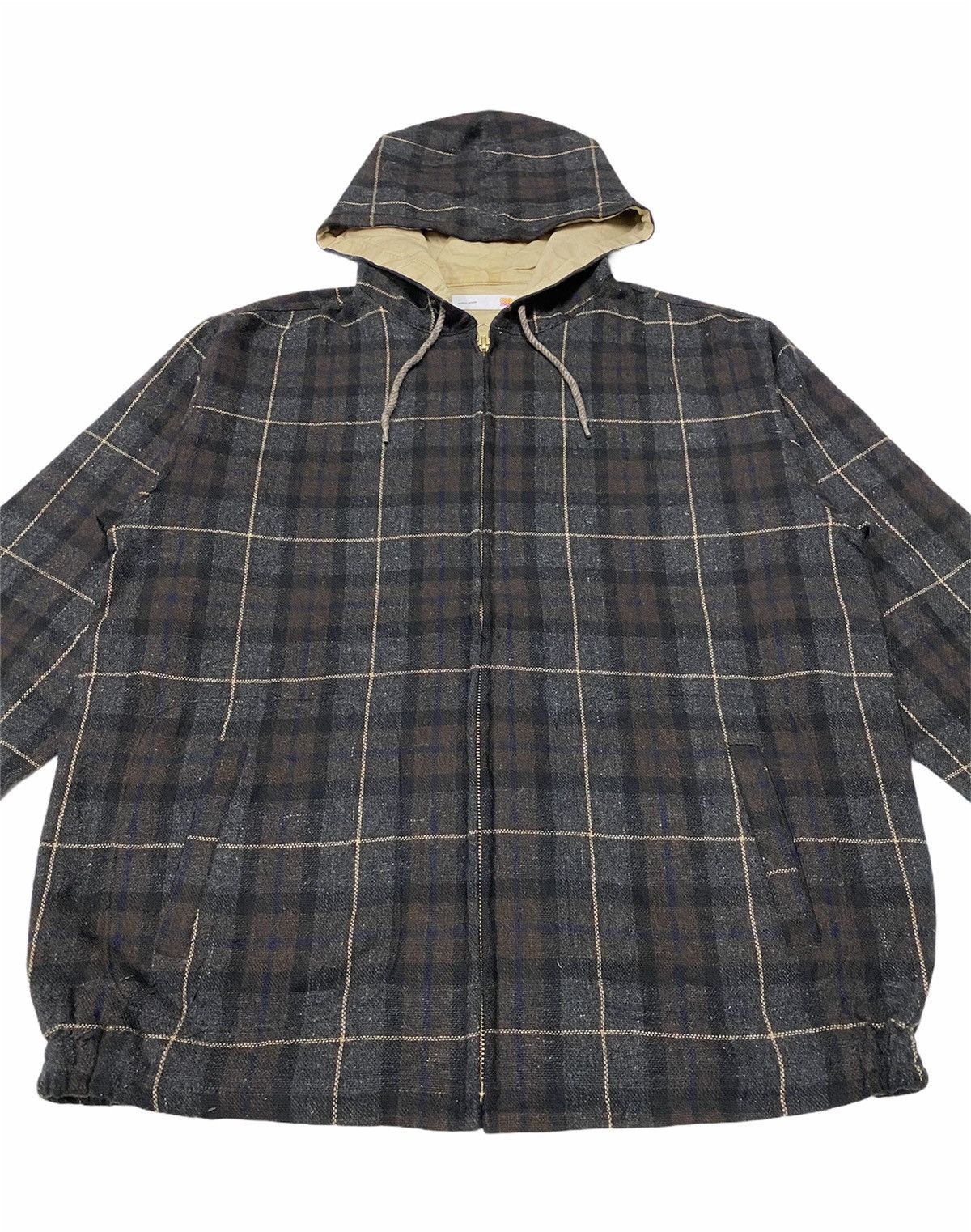 Japanese Brand Mellow People Japanese Brand Plaid Hooded Jacket Size US M / EU 48-50 / 2 - 3 Thumbnail