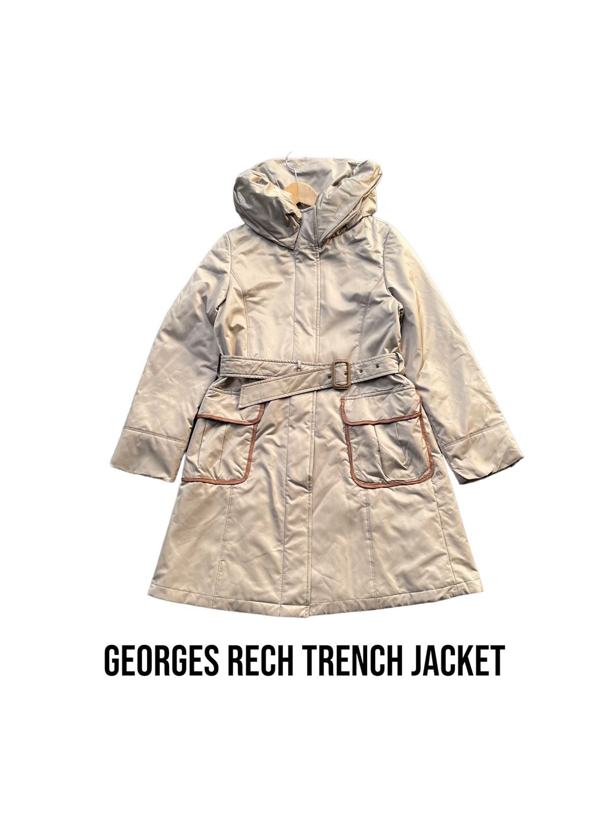 Georges Marciano Goerges Rech Paris Trench Jacket Size M / US 6-8 / IT 42-44 - 1 Thumbnail